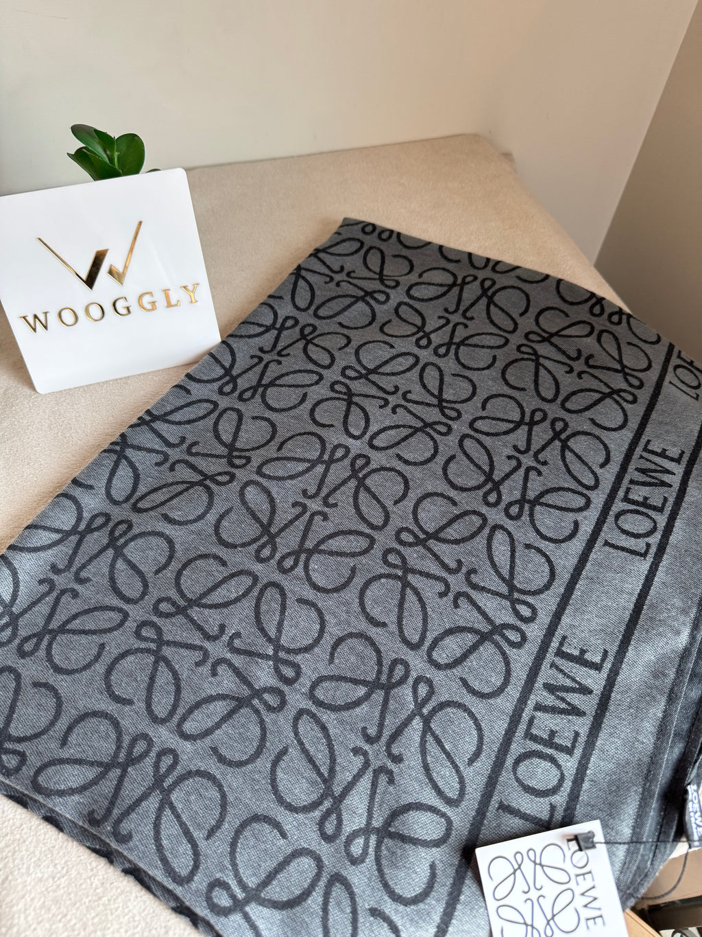 Coach Warm Shawl Grey/Black