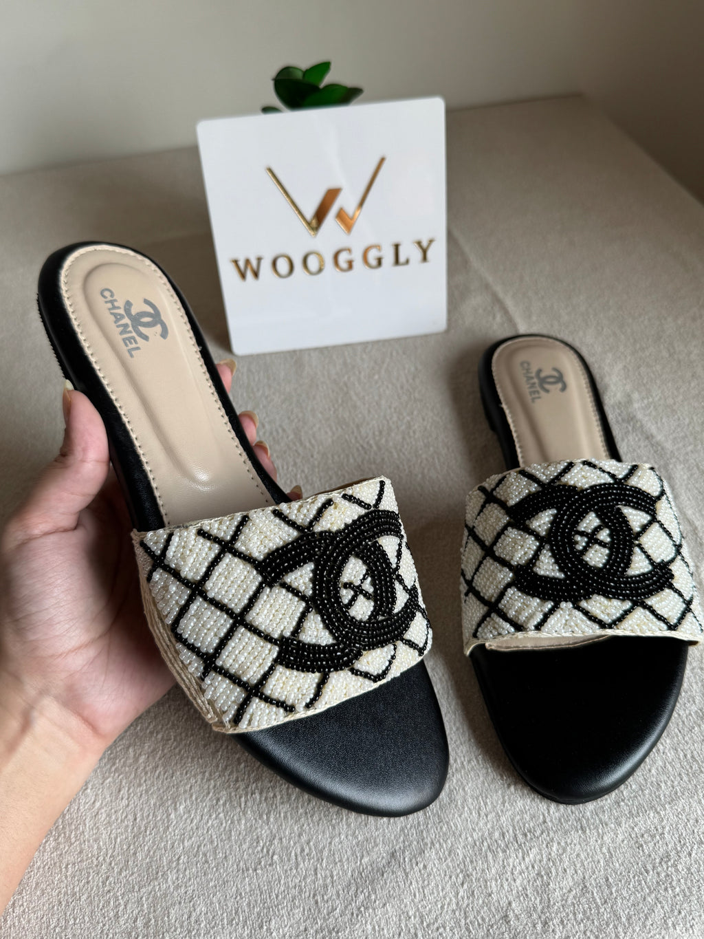 Chanel Slides - Black & White