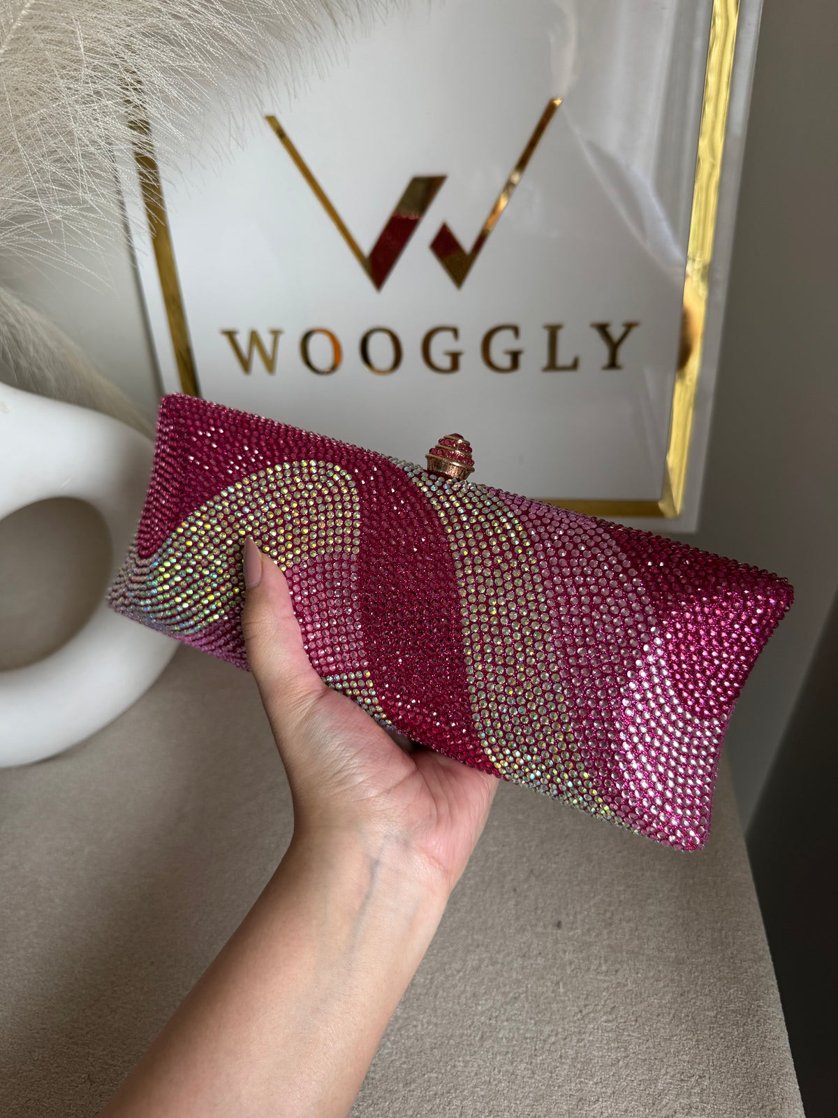 High Quality Élan Clutch - Multi Pink