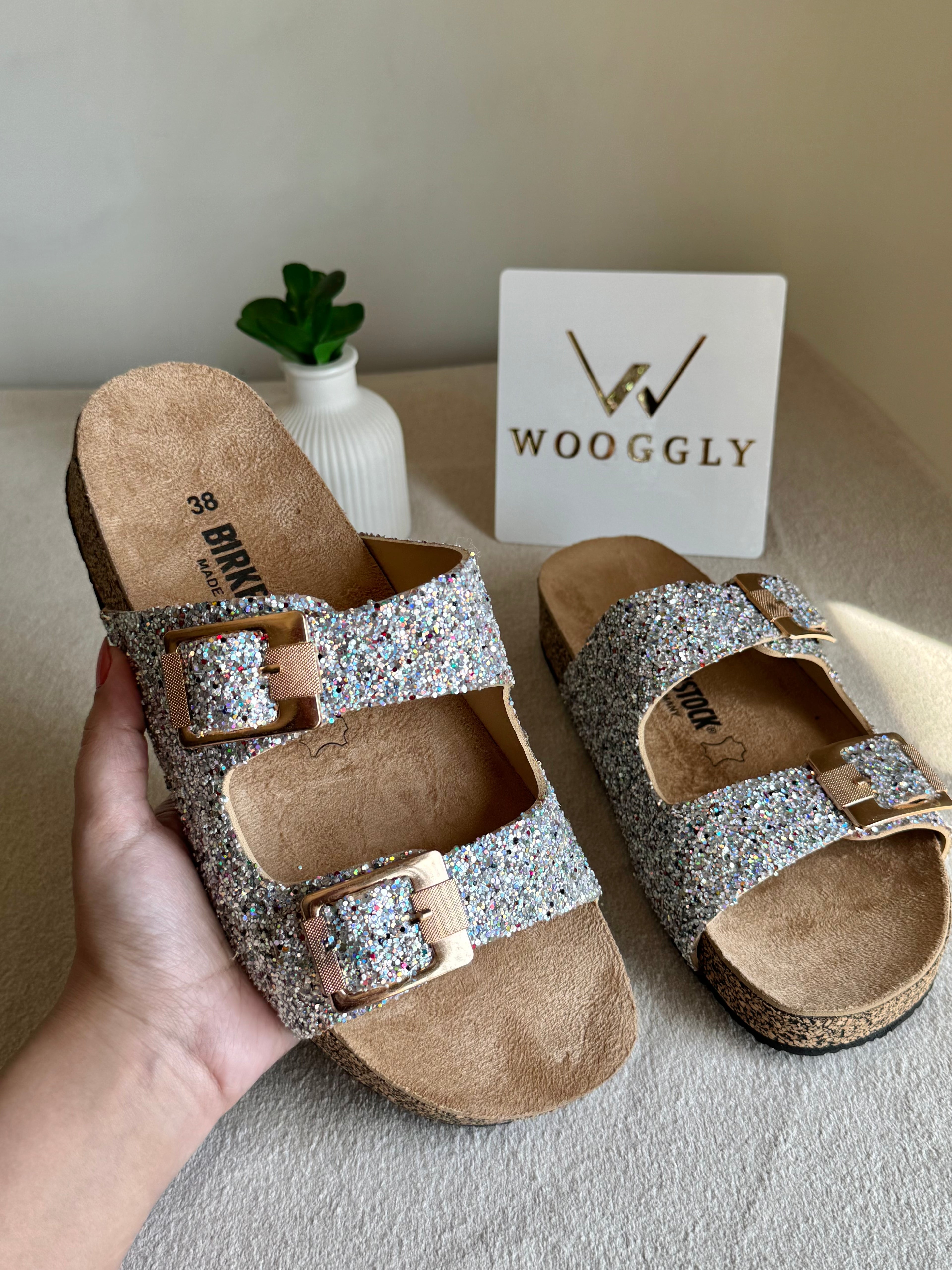 Viral Birkenstock Comfy Sandals - Glam Silver