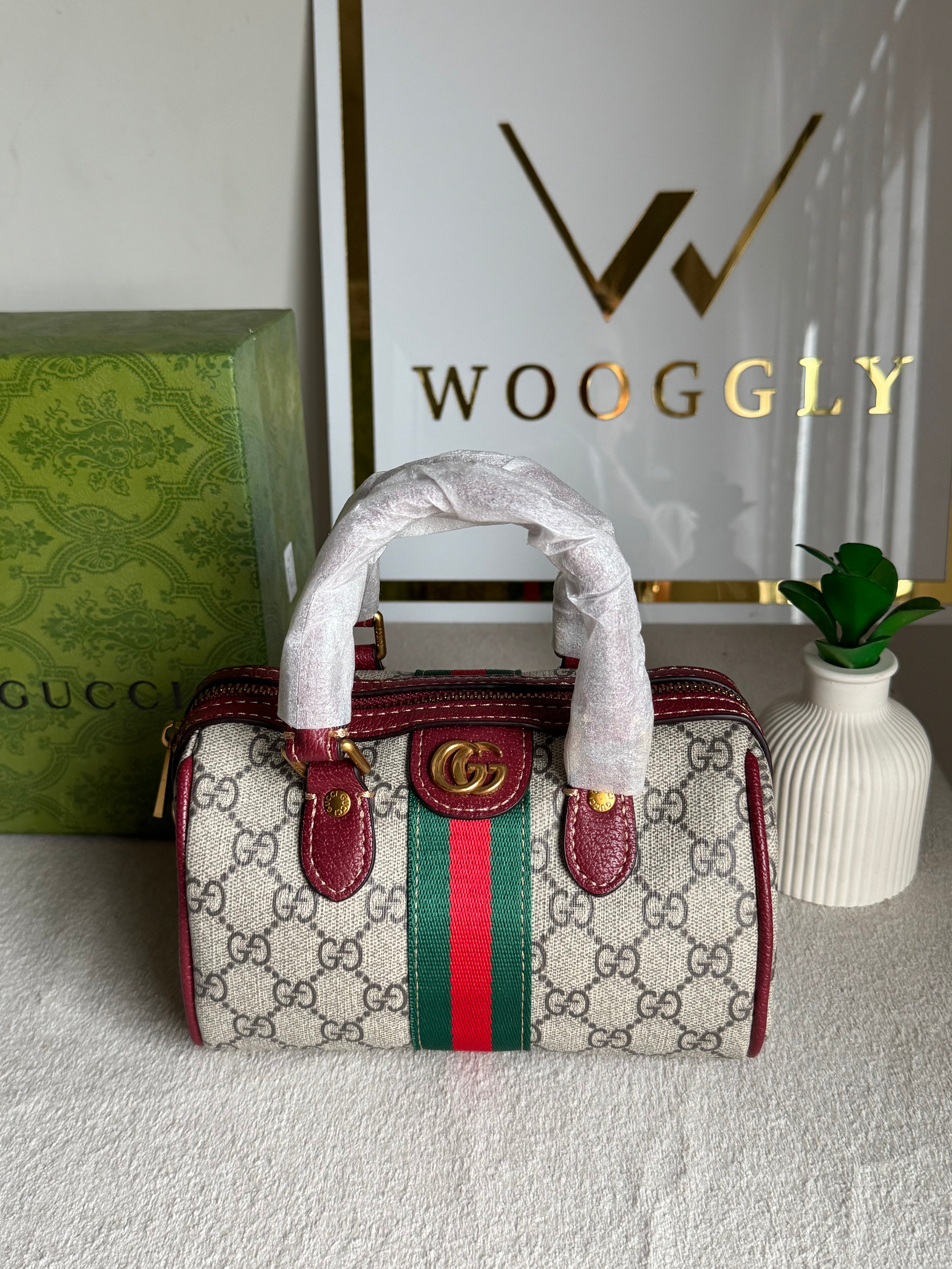 Gucci Mini Duffle Bag - Maroon