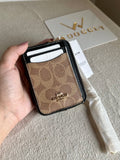 Coach Zip Card Case - Apricot Black