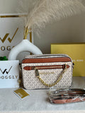 Premium MK Crossbody Bag with PROPER PACKING Cream