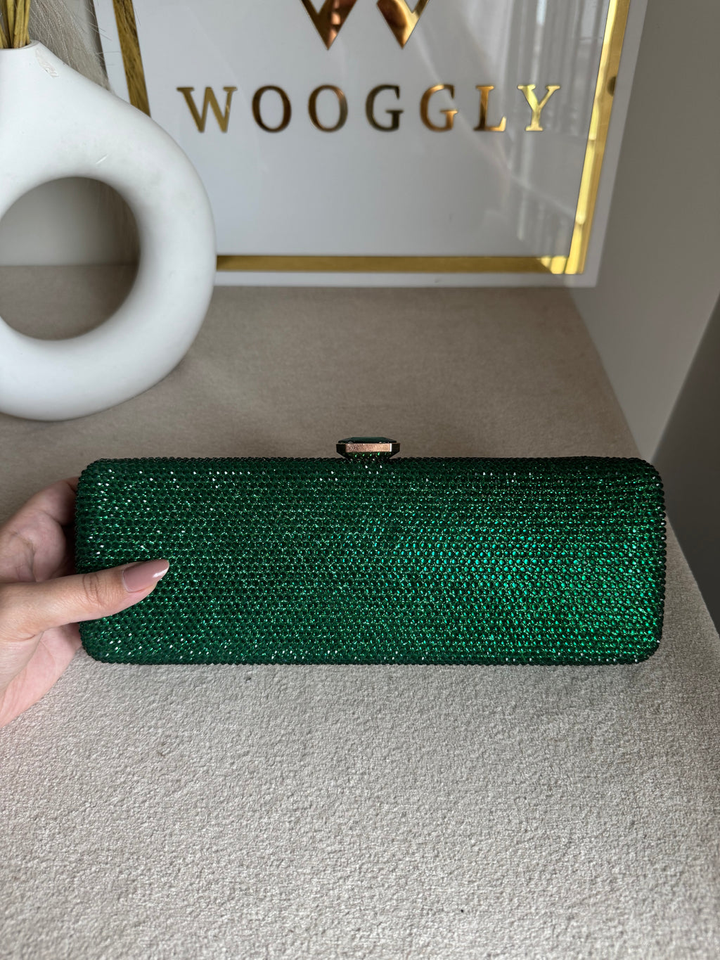 High Quality Élan Clutch - Emerald Green