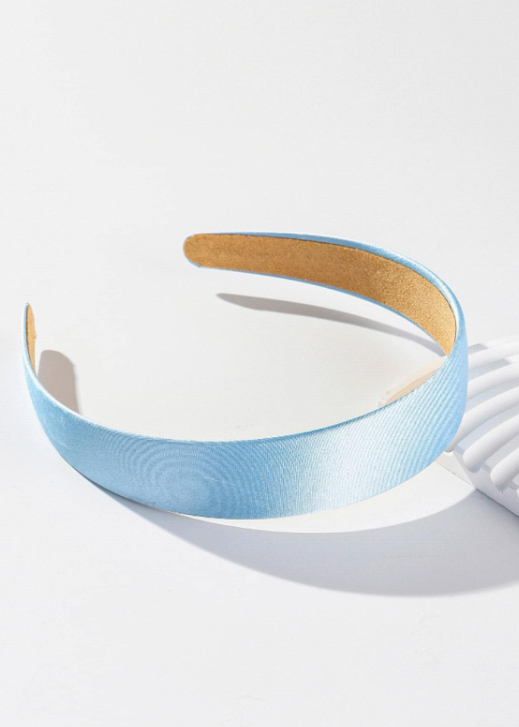 Set of 3 Cute Hair Bands - White, Baby Blue, Baby Pink