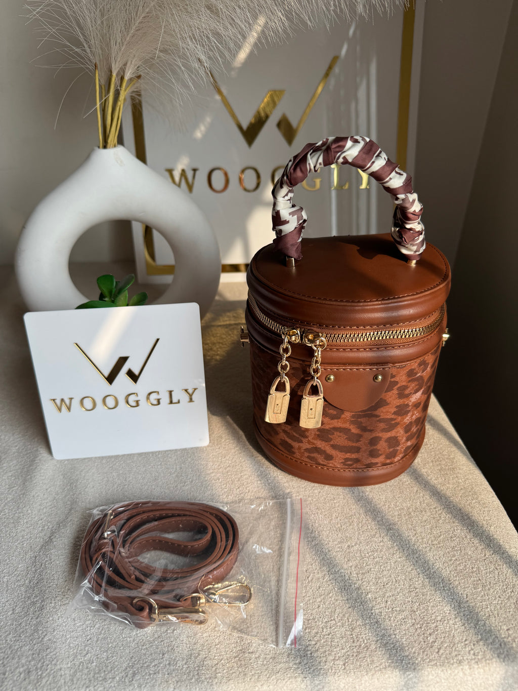 Cutest Crossbody Bag / Makeup Box Brown