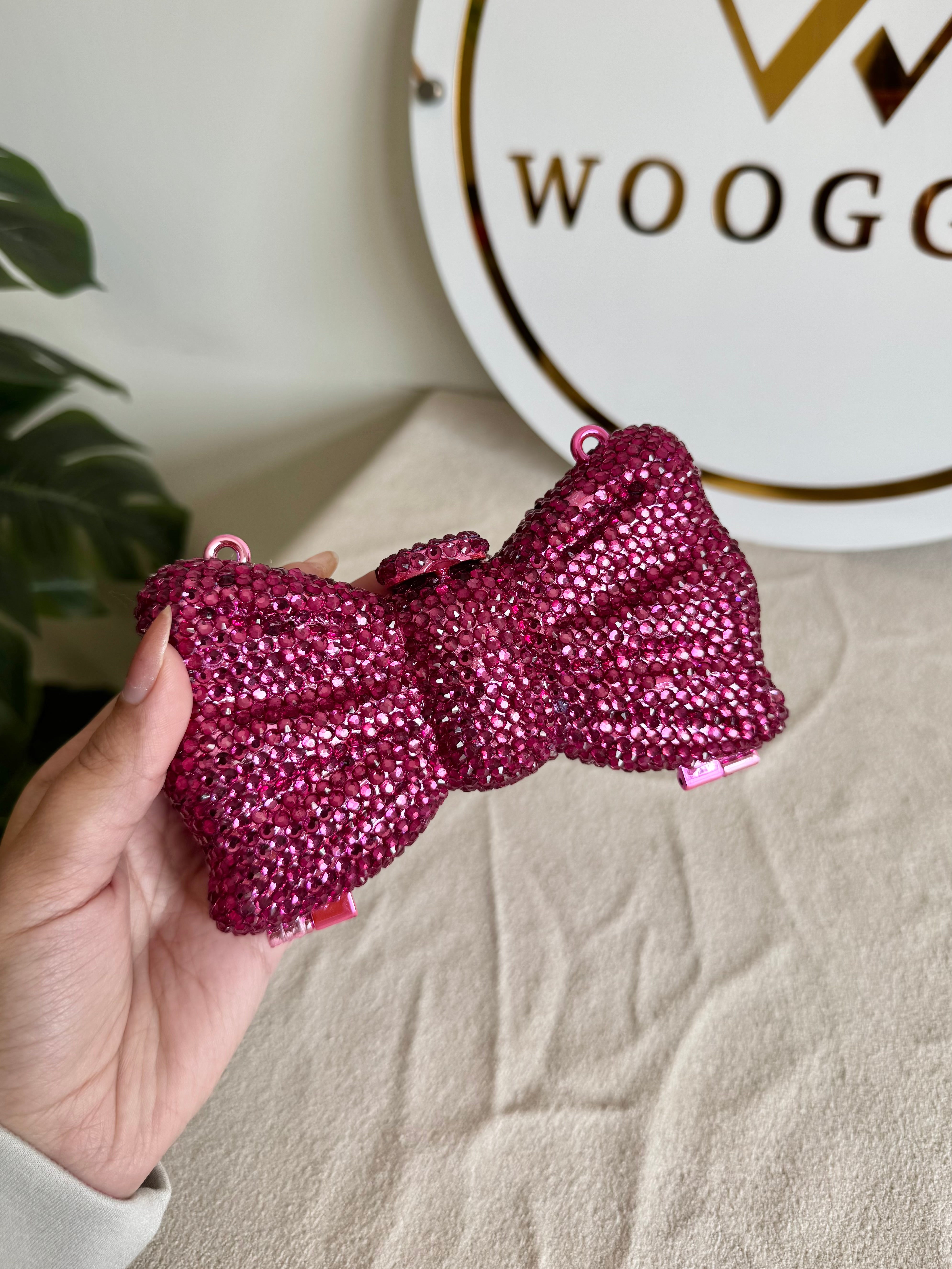 Swarovski Bow Clutch - Pink