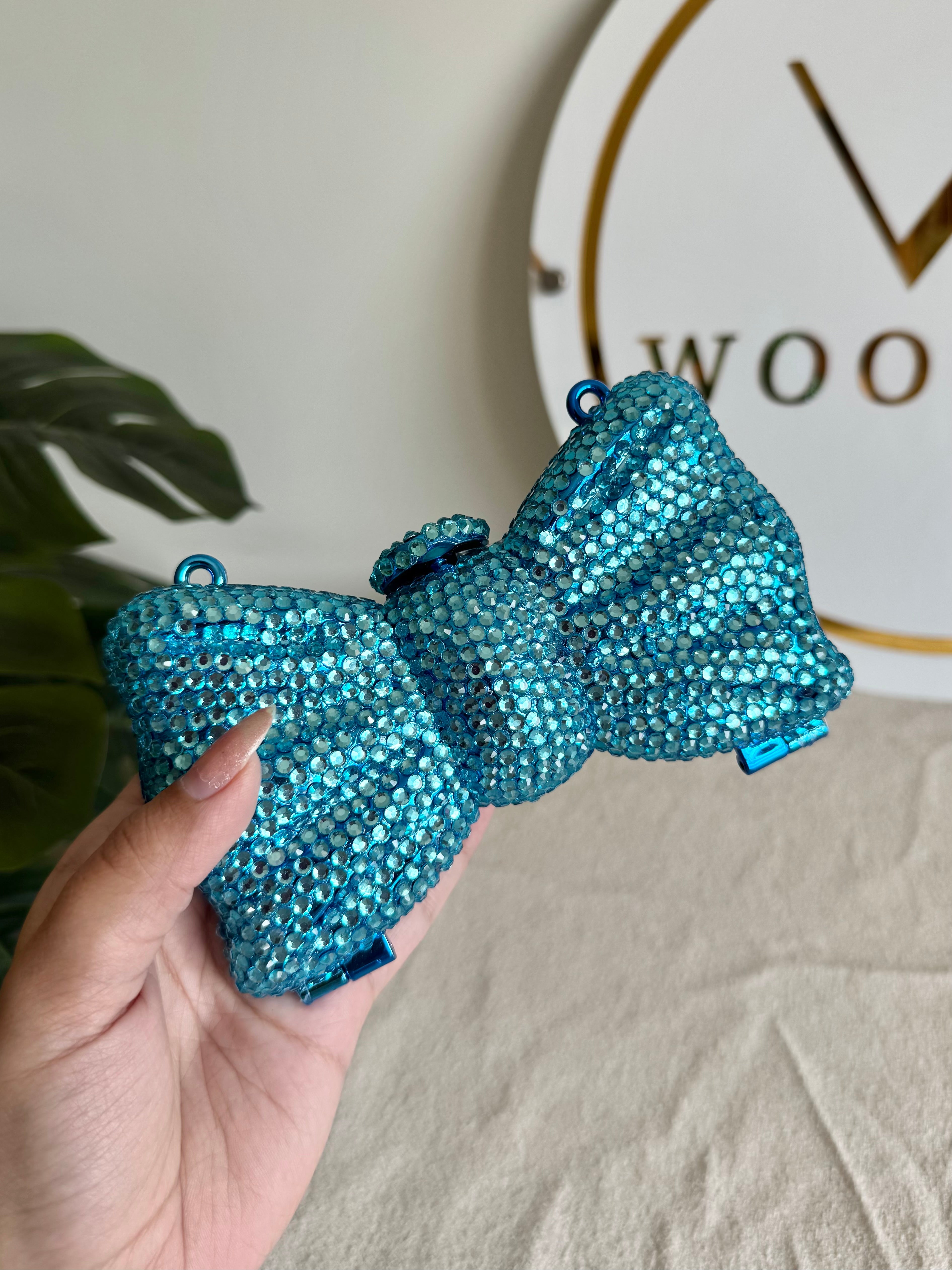 Swarovski Bow Clutch - Blue