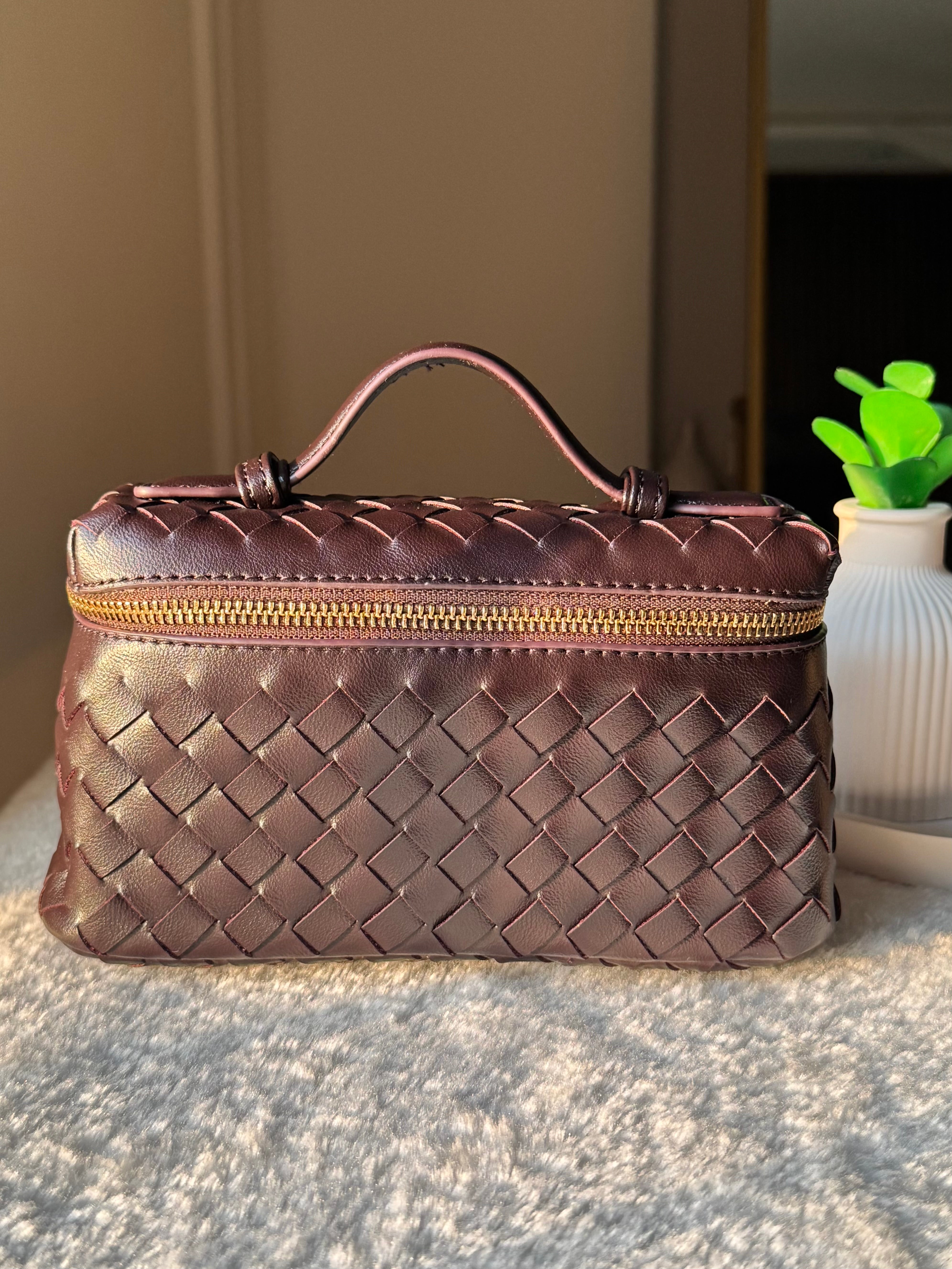 JW Pie Woven Bag with Long Strap (Magenta Purple)