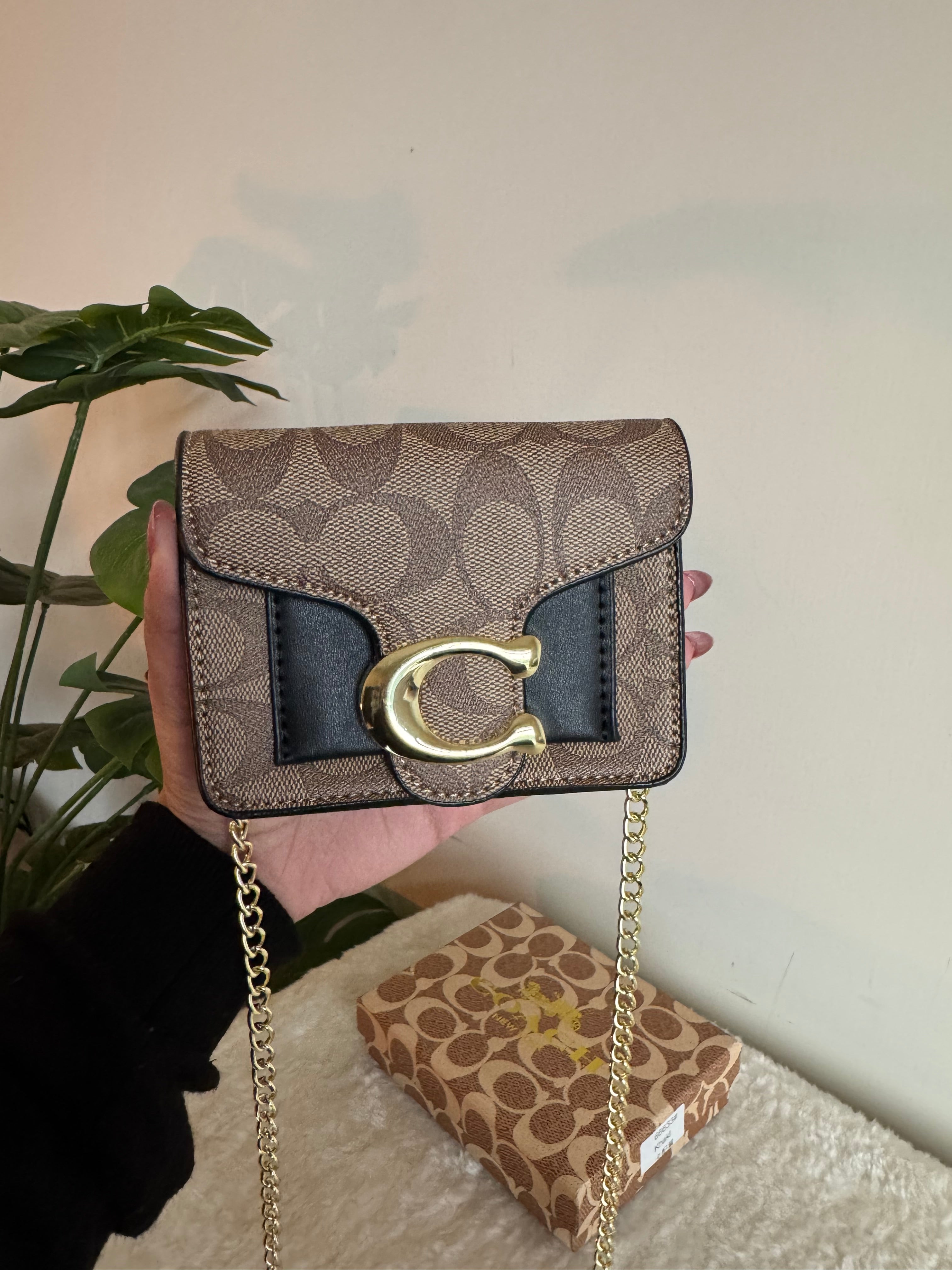 Coach Signature Wallet with Detachable Long Chain - Khaaki