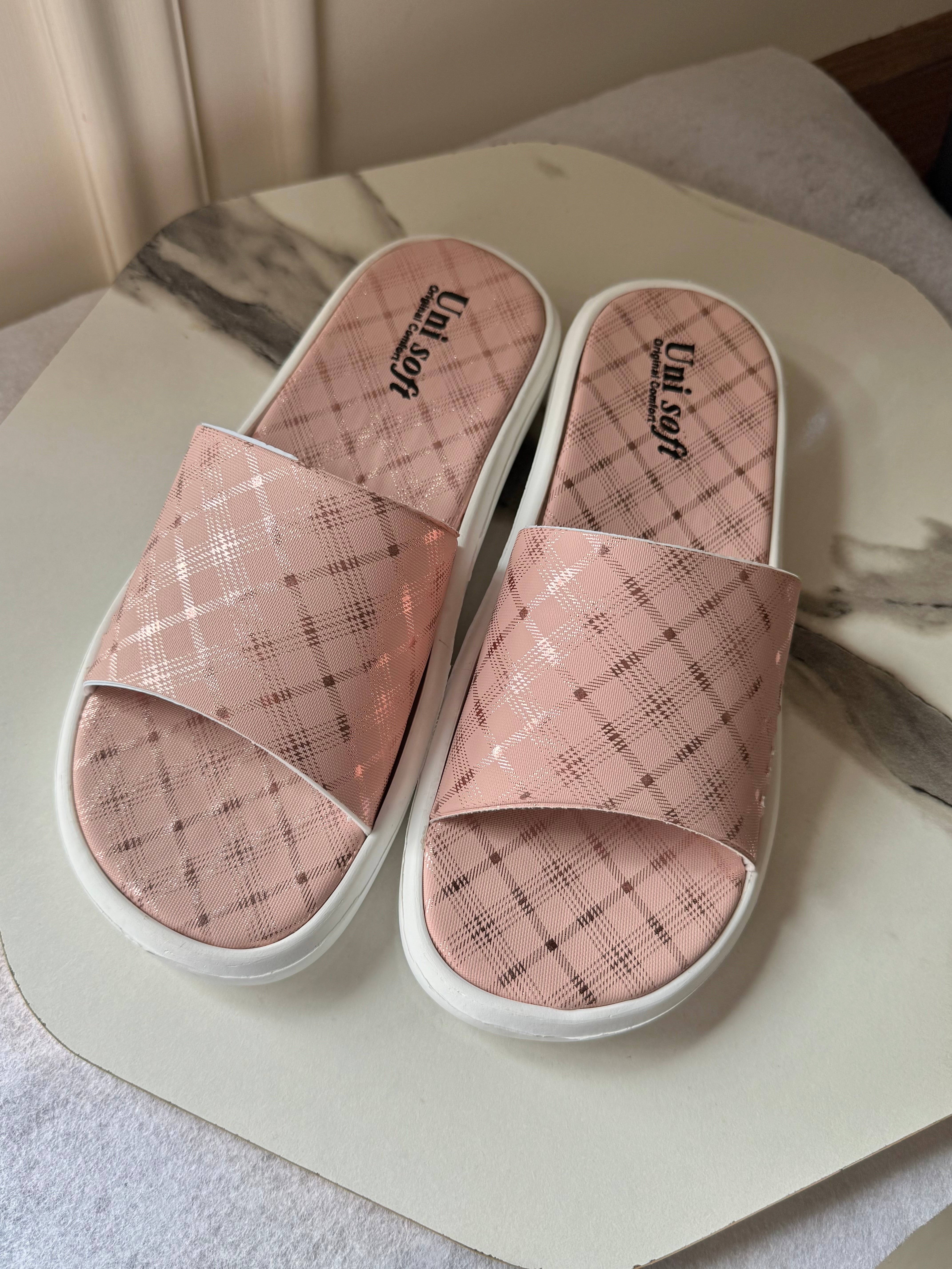 Soft Blush Pink Slides