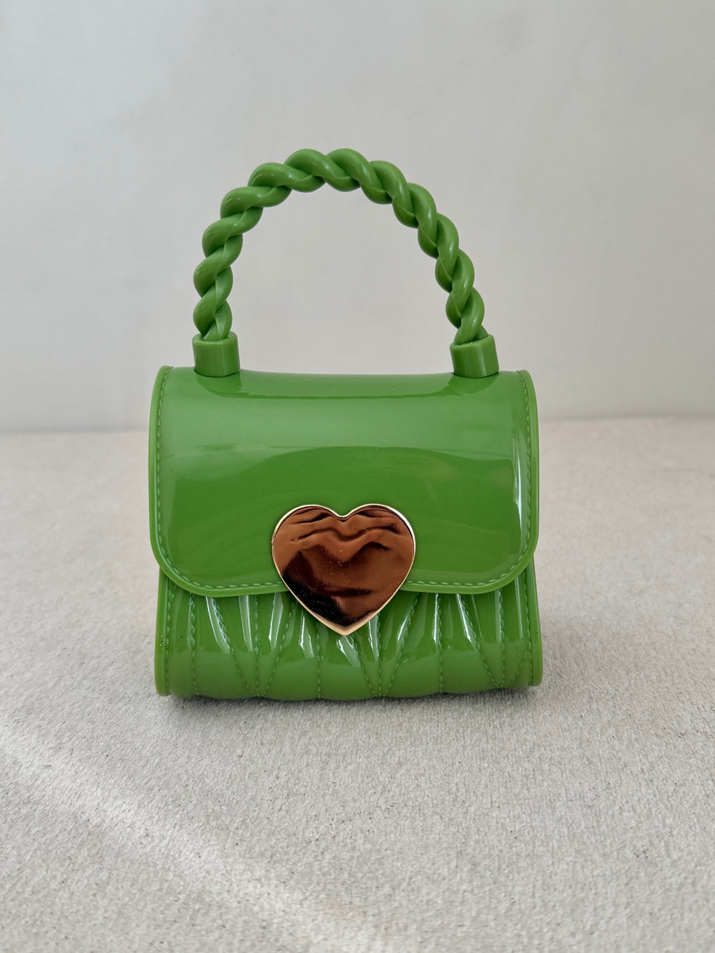 Cute Kids Heart Bag with Chain - Green