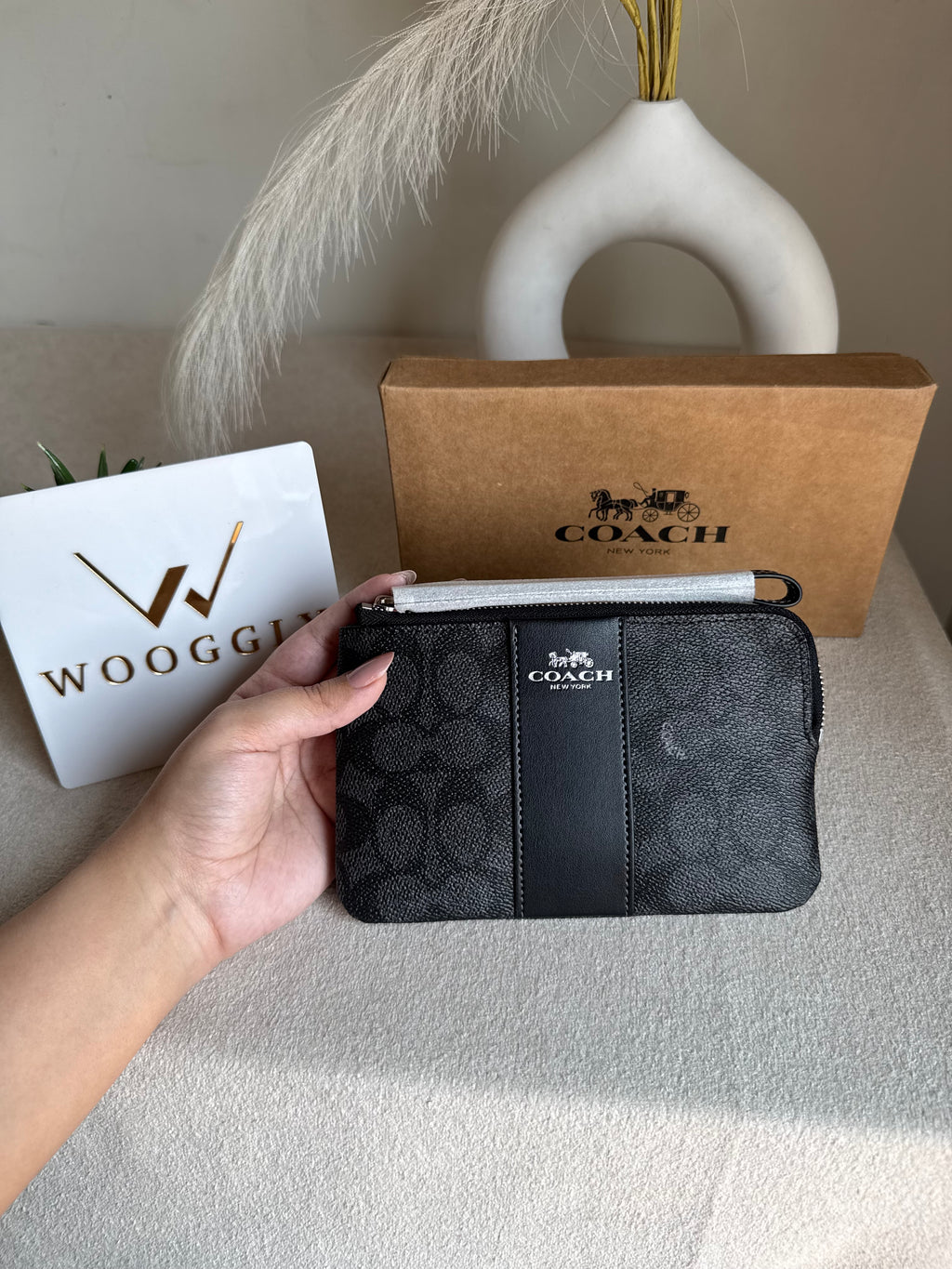 High Quality Wristlet - Signature Canvas Black