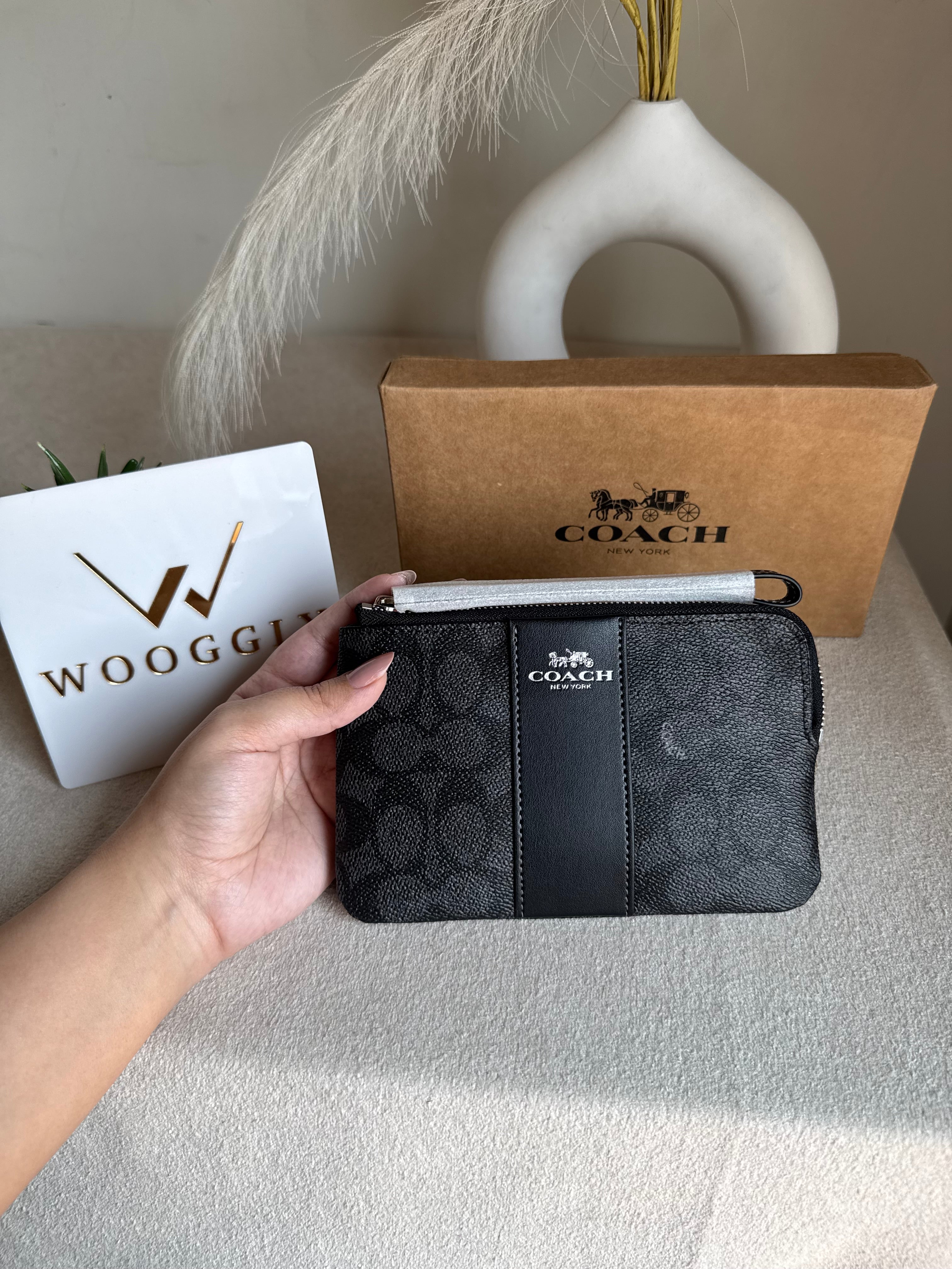 High Quality Wristlet - Signature Canvas Black