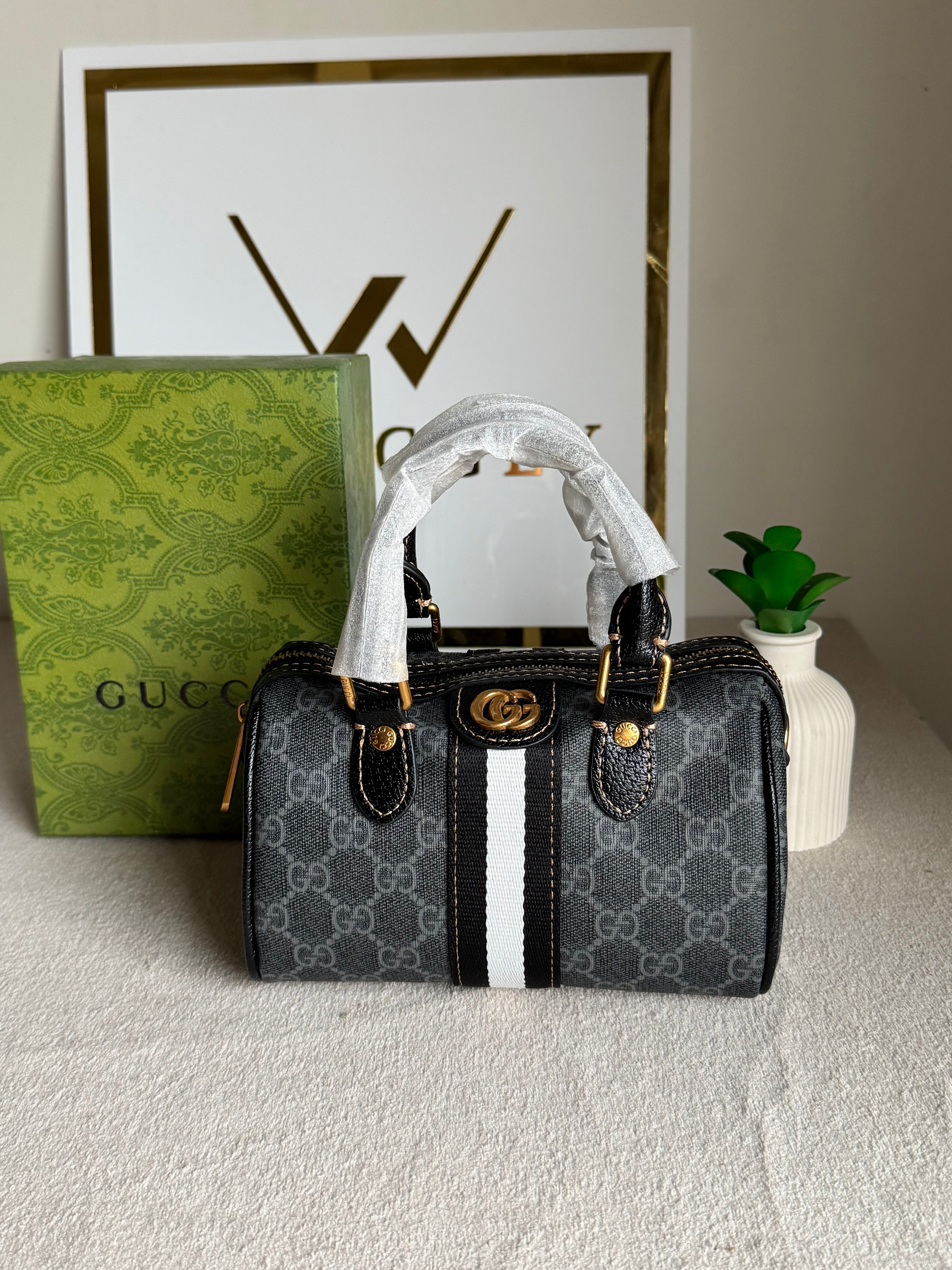 Gucci Mini Duffle Bag - Black & White