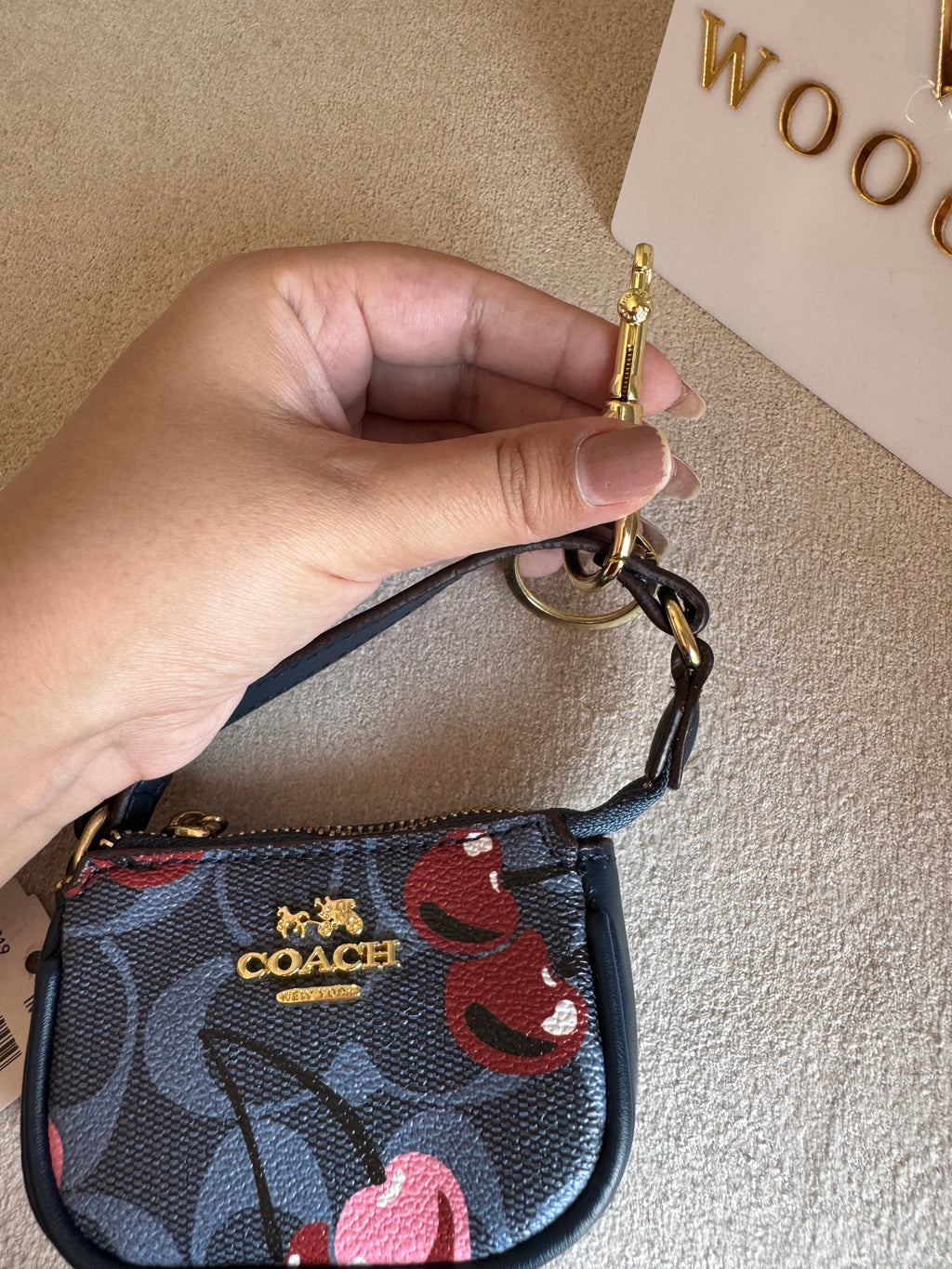 Premium Coach Baby Teri Bag Charm - Blue