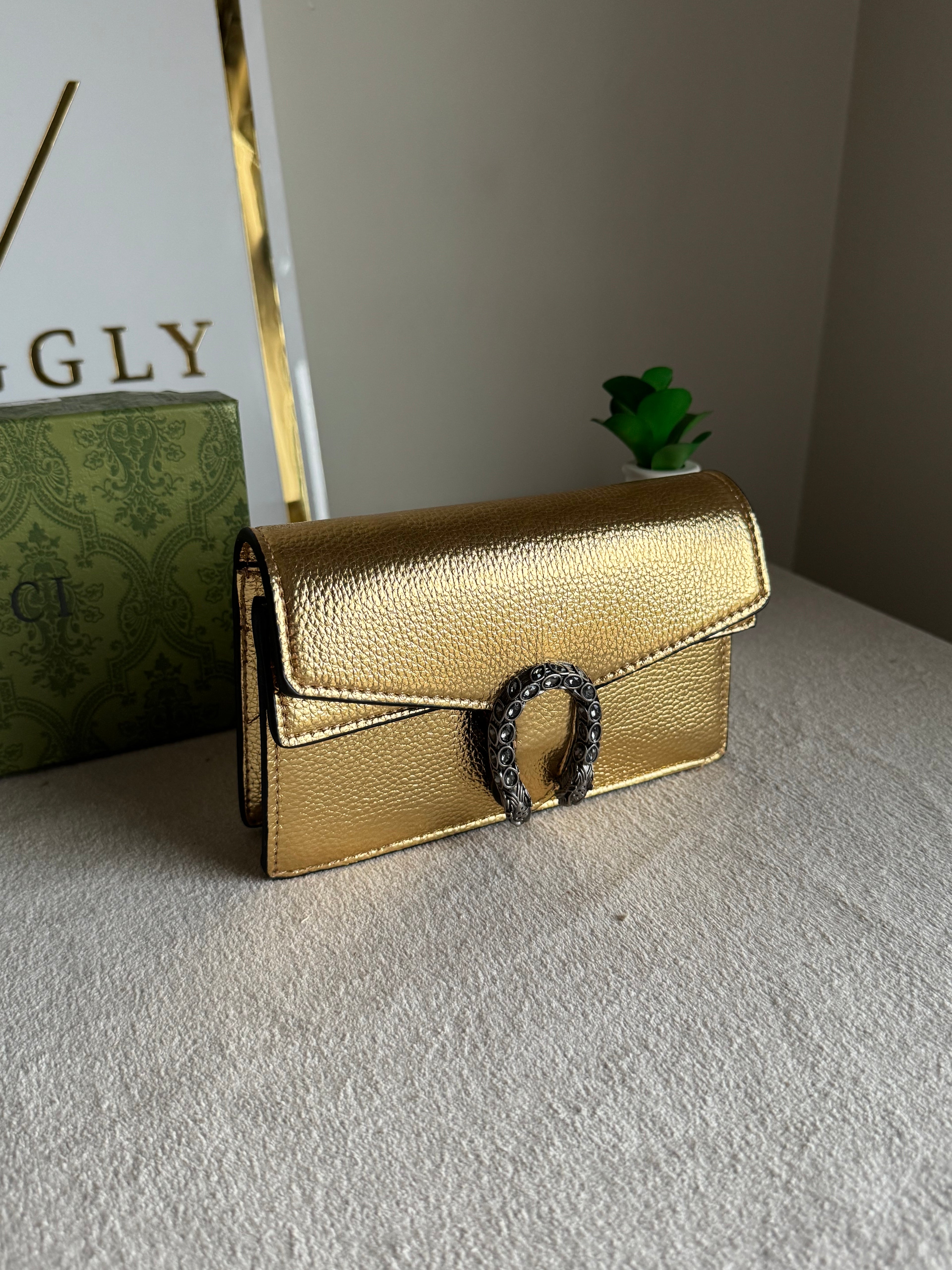 Viral Mini Gucci Bag Gold - Box Packing