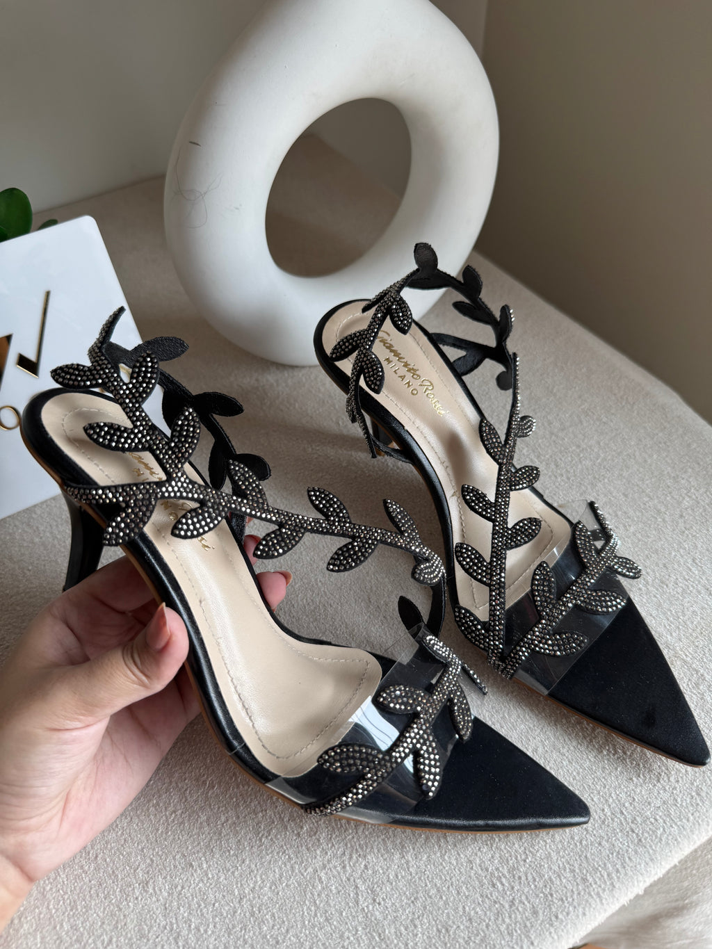 Gianvitto Rossi Heels Glitter Black