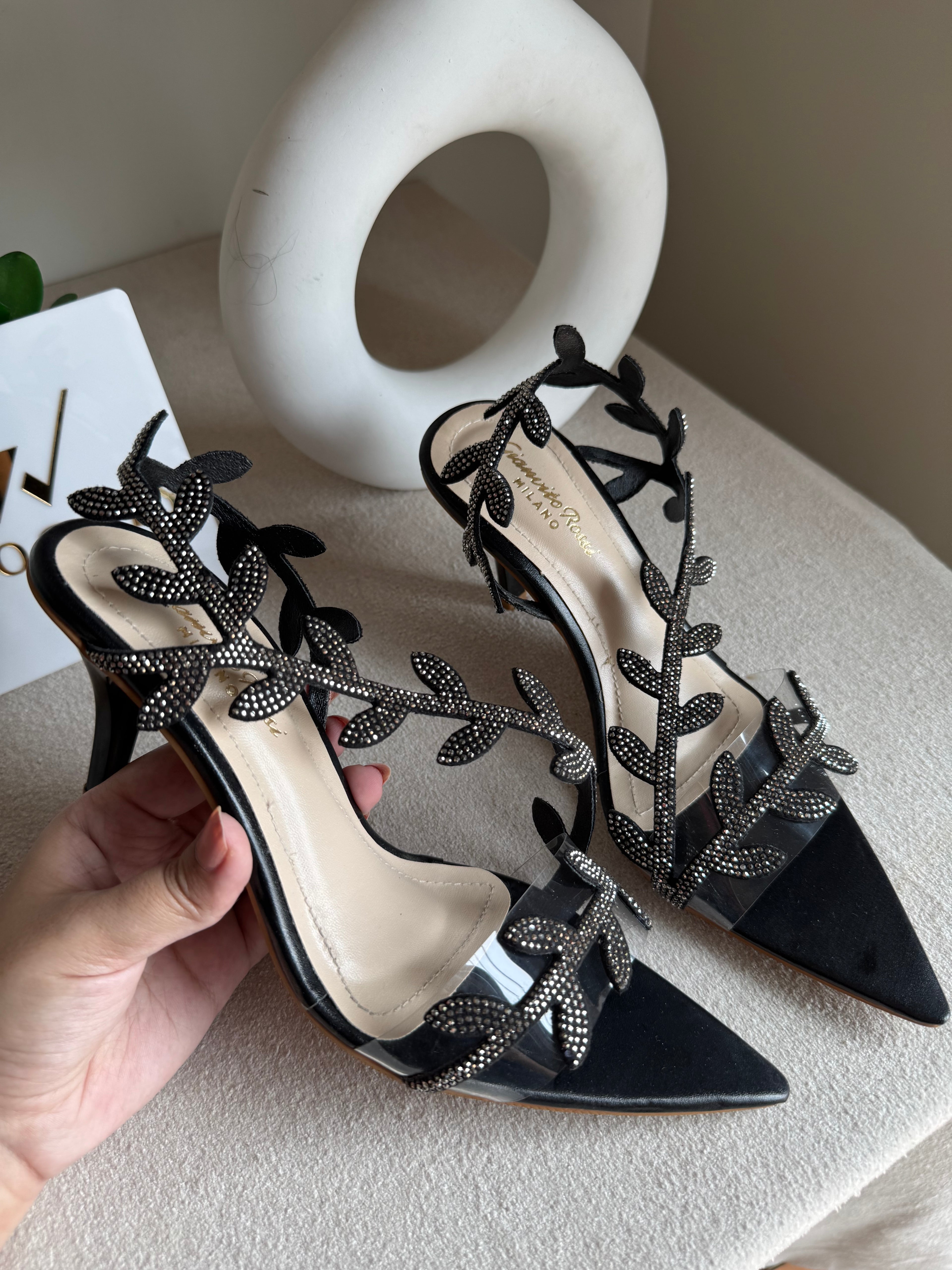 Gianvitto Rossi Heels Glitter Black