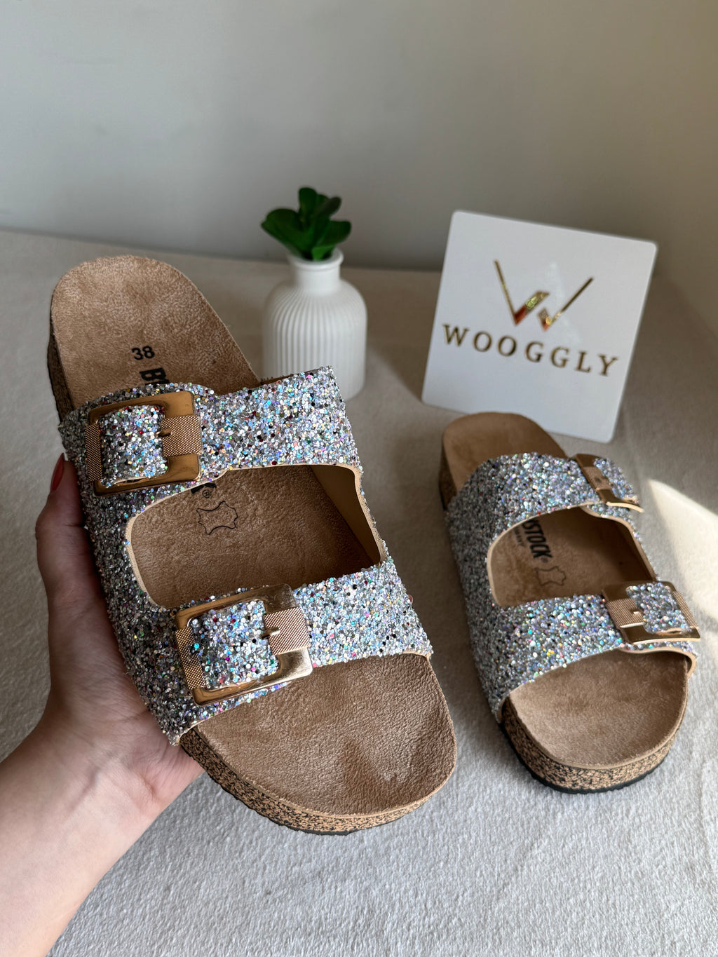 Viral Birkenstock Comfy Sandals - Glam Silver