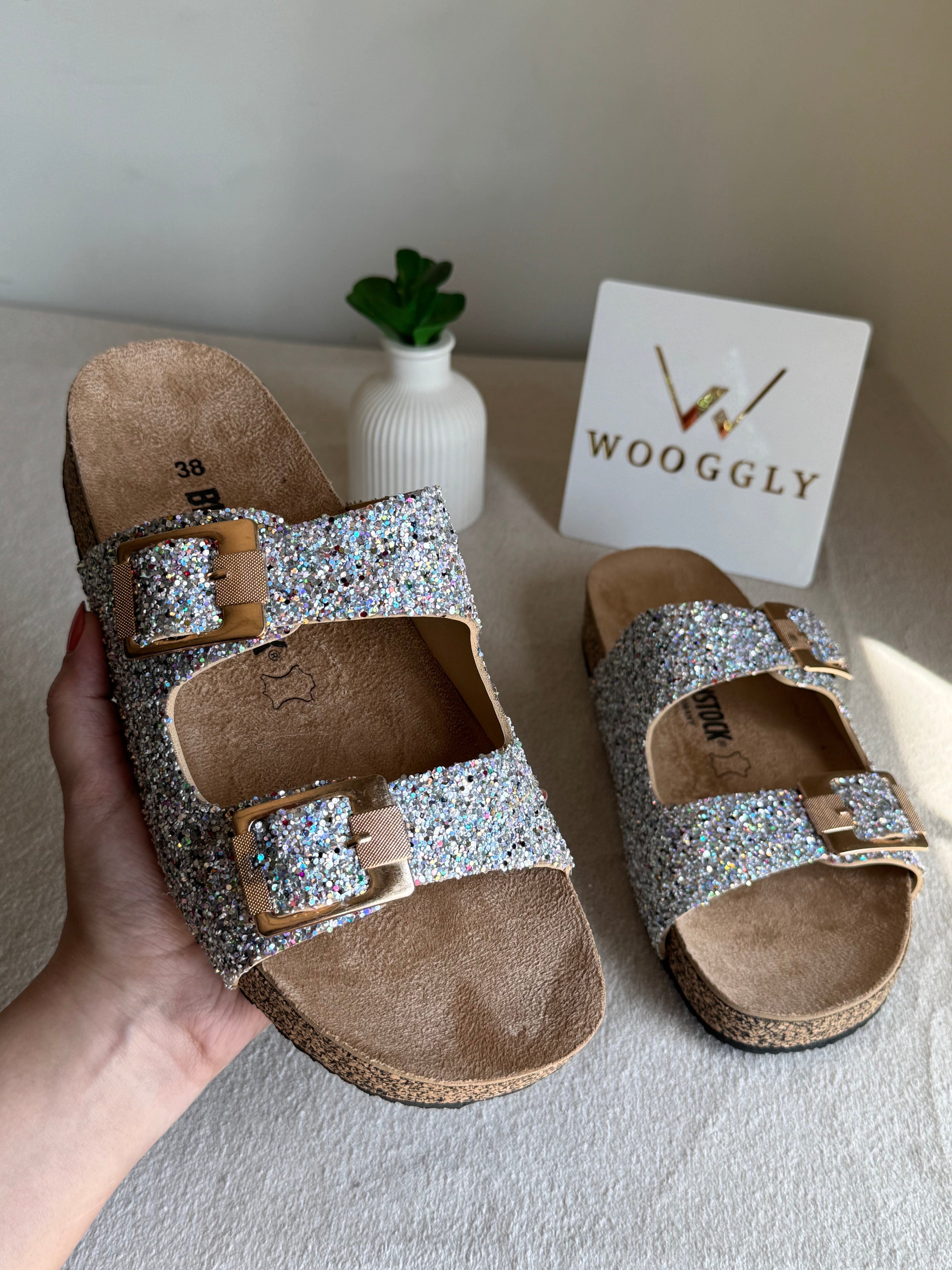 Viral Birkenstock Comfy Sandals - Glam Silver