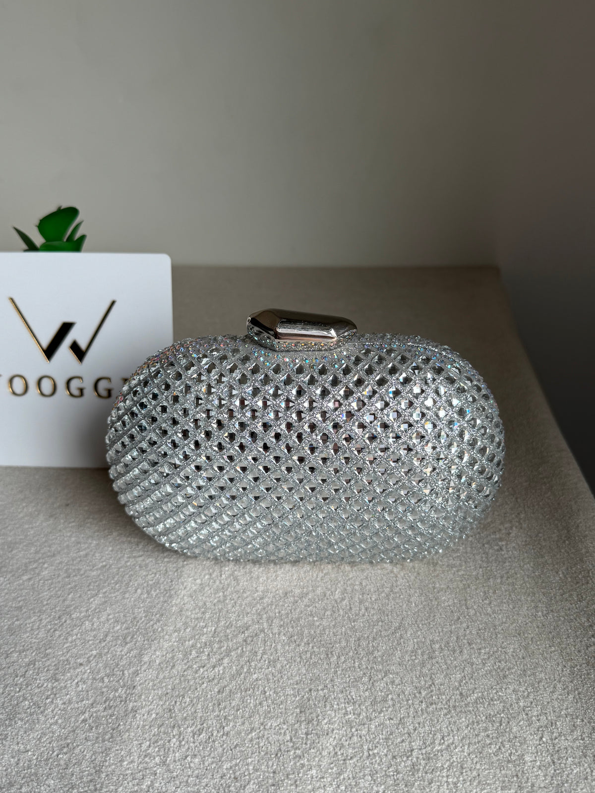 Belle Clutch Silver