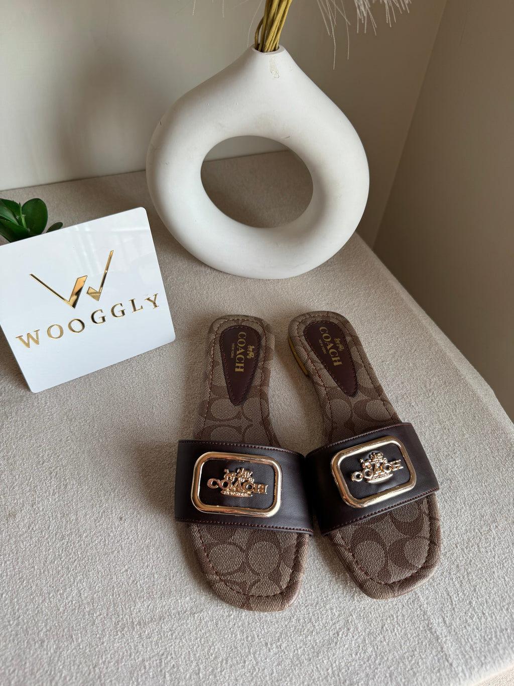 Minimal Coach Slides - Signature Brown