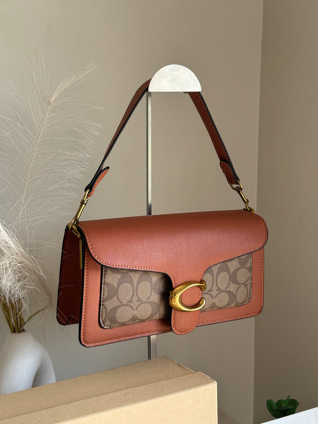 COACH TABBY 26 Apricot Brown Decent Quality - BOX PACKING