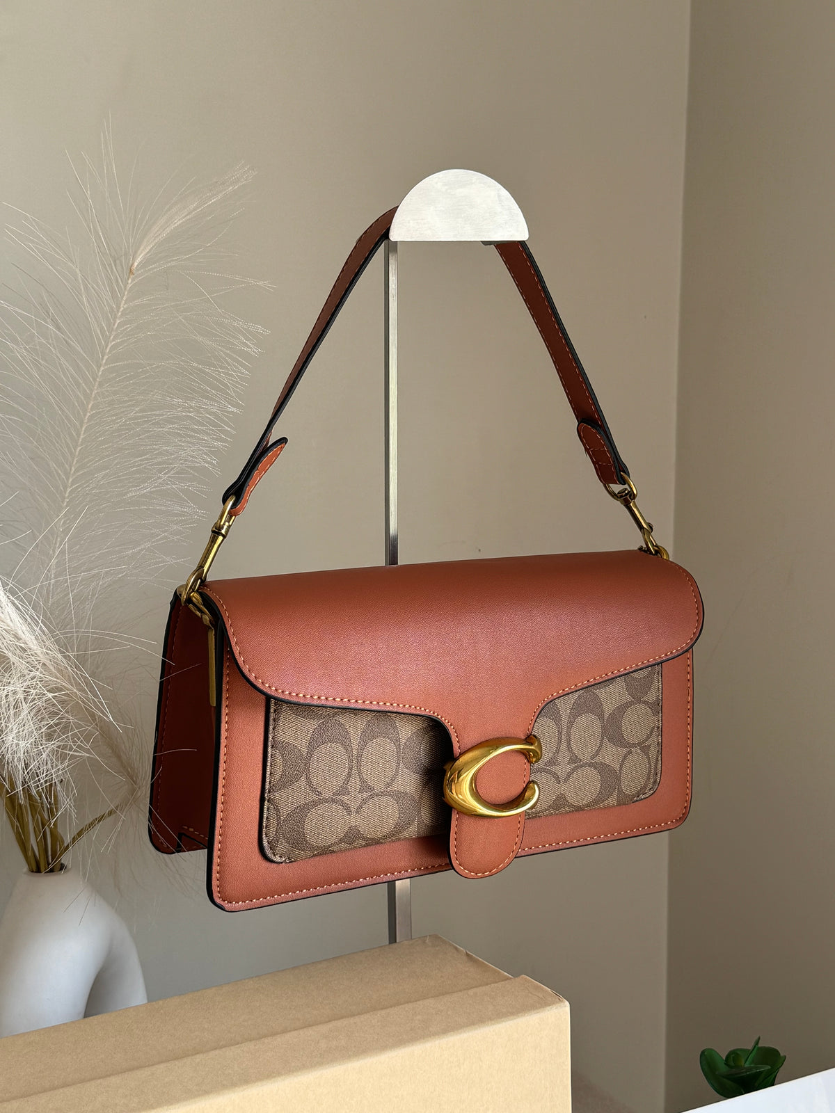 COACH TABBY 26 Apricot Brown Decent Quality - BOX PACKING