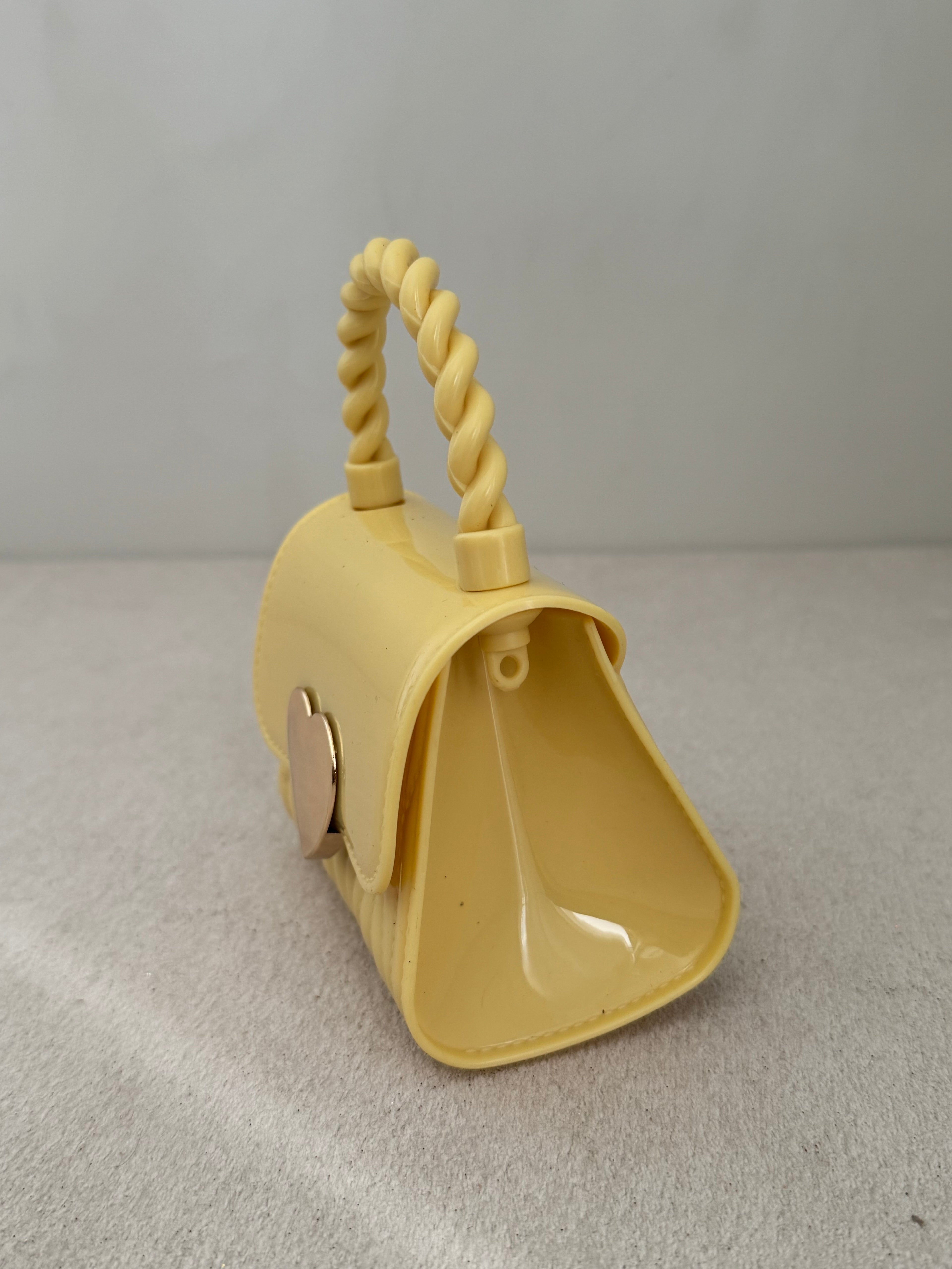 Cute Kids Heart Bag with Chain - Yellow