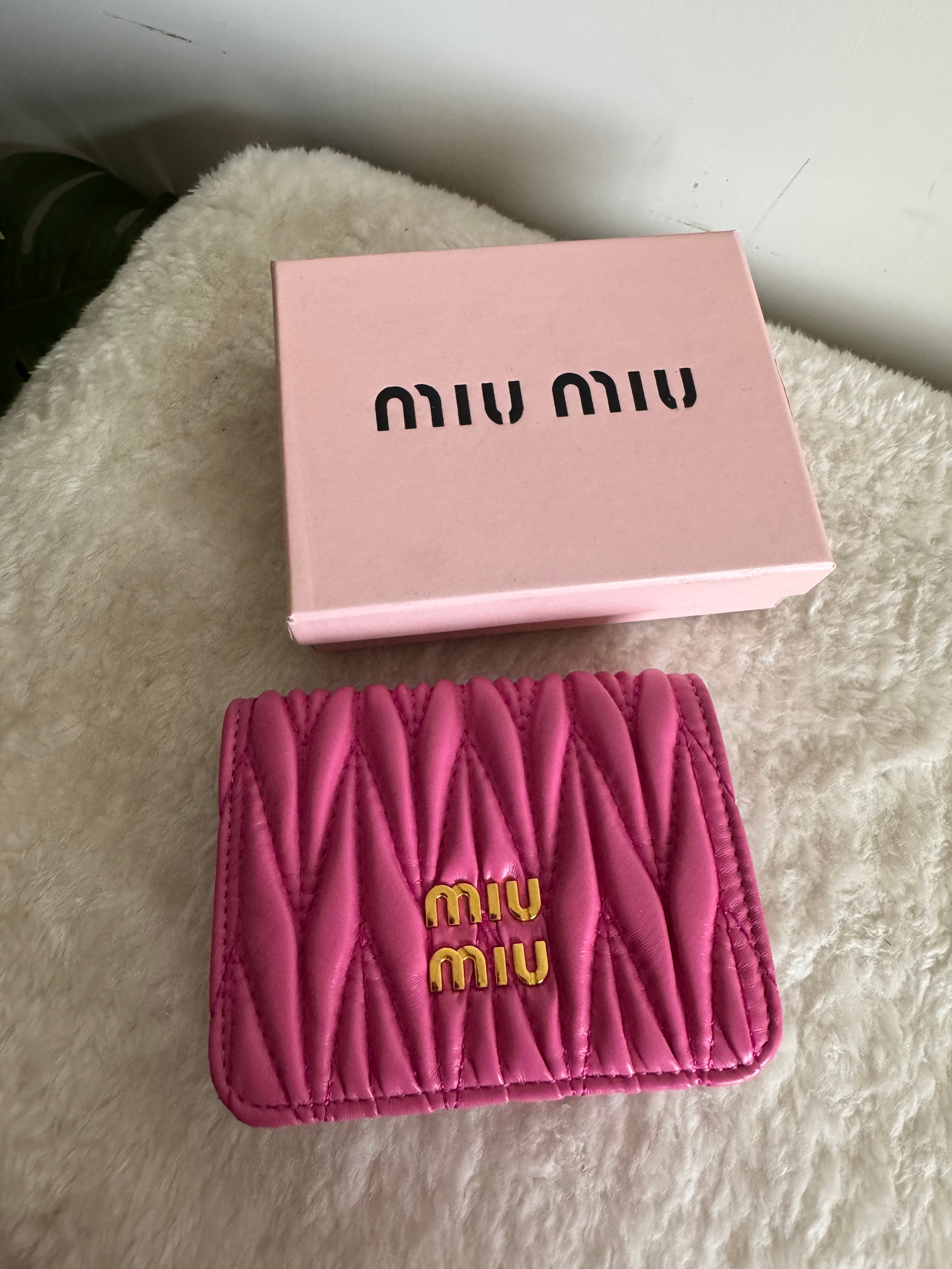 Miu Miu Wallet with Detachable Chain - Hot Pink