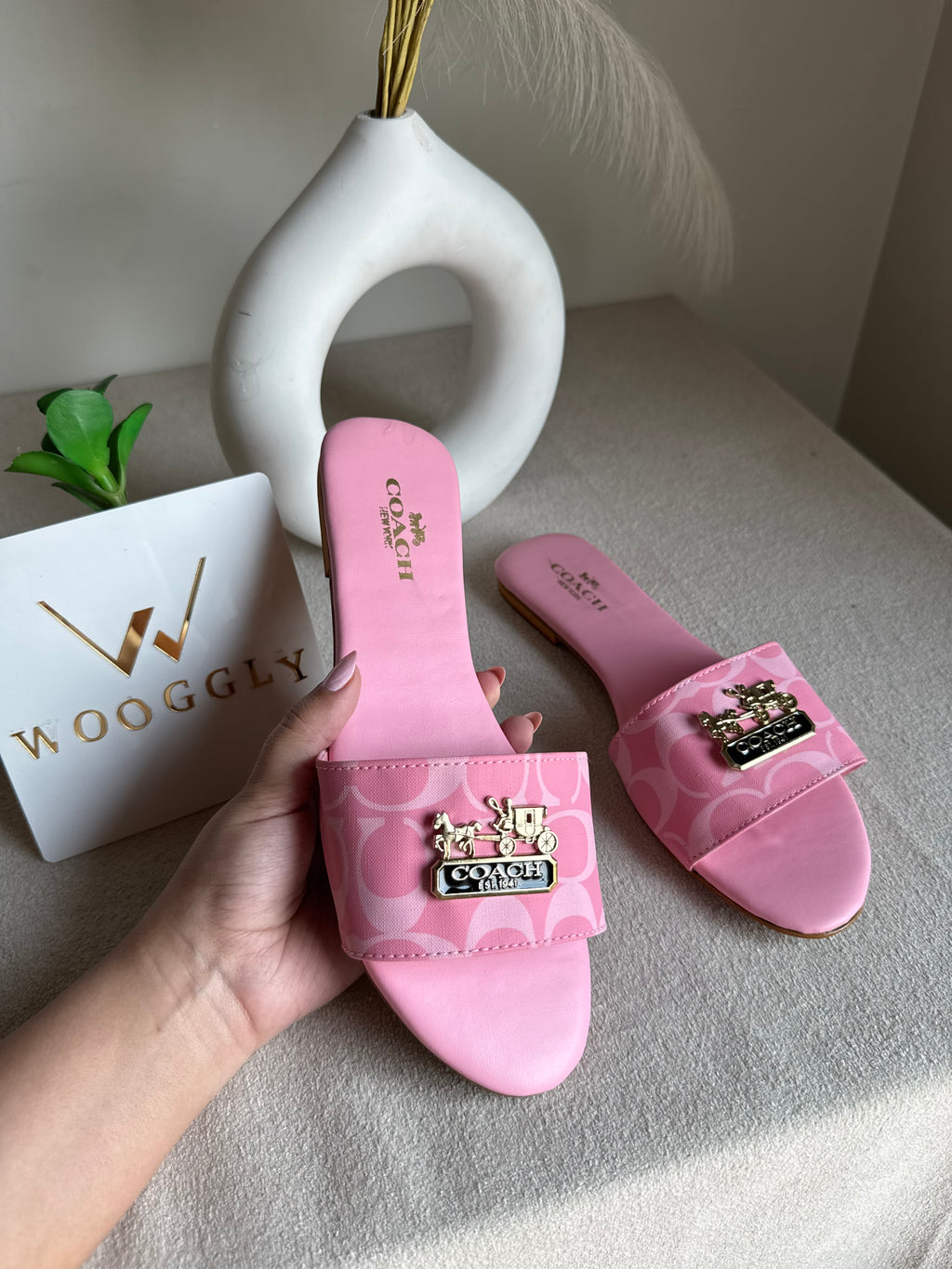 Coach Pink Slides