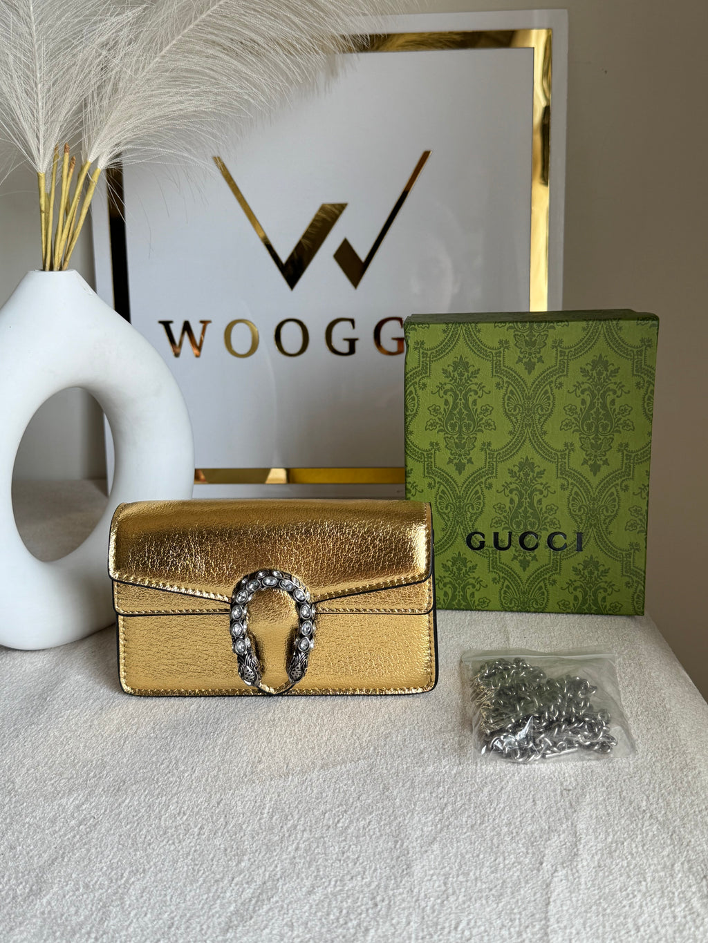 Viral Mini Gucci Bag Gold - Box Packing