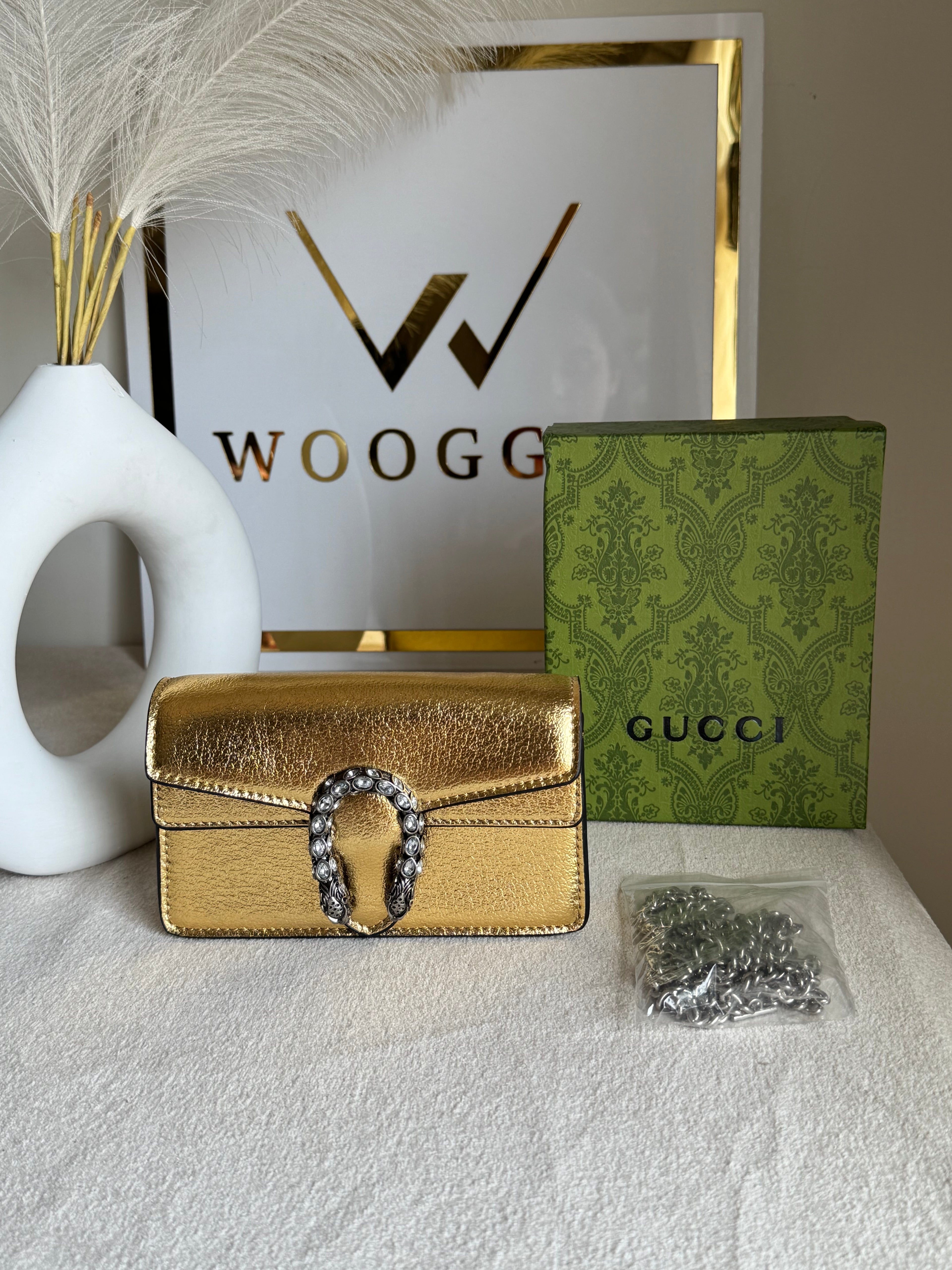 Viral Mini Gucci Bag Gold - Box Packing