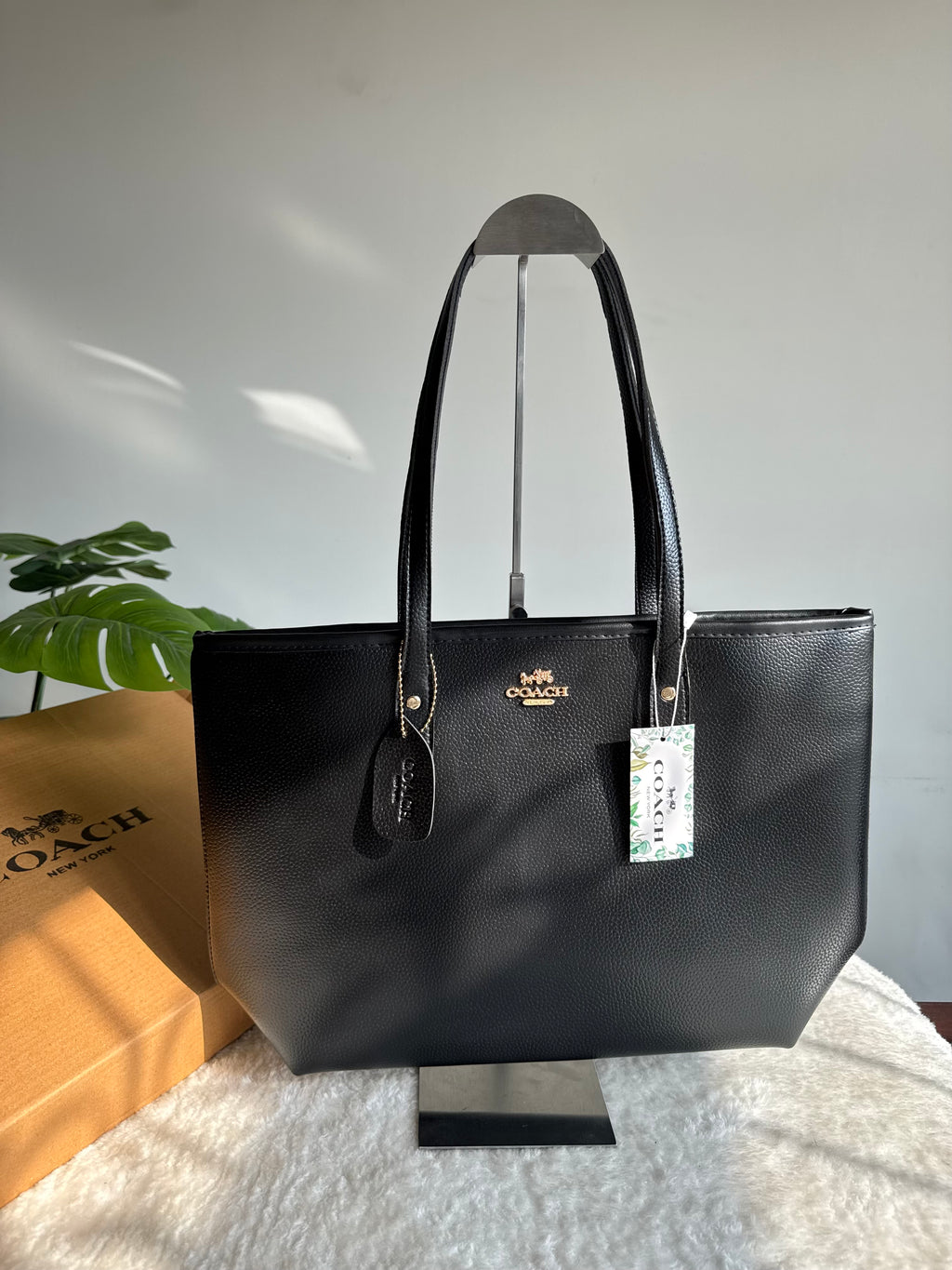 COACH City Tote Bag PREMIUM - Black (BOX PACKING)
