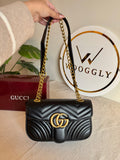 Gucci Signature Bag MEDIUM - Black with Box Packing