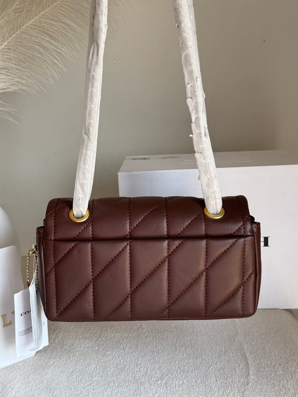 Mini COACH Quilted Tabby (Chocolate Brown) - BOX PACKING