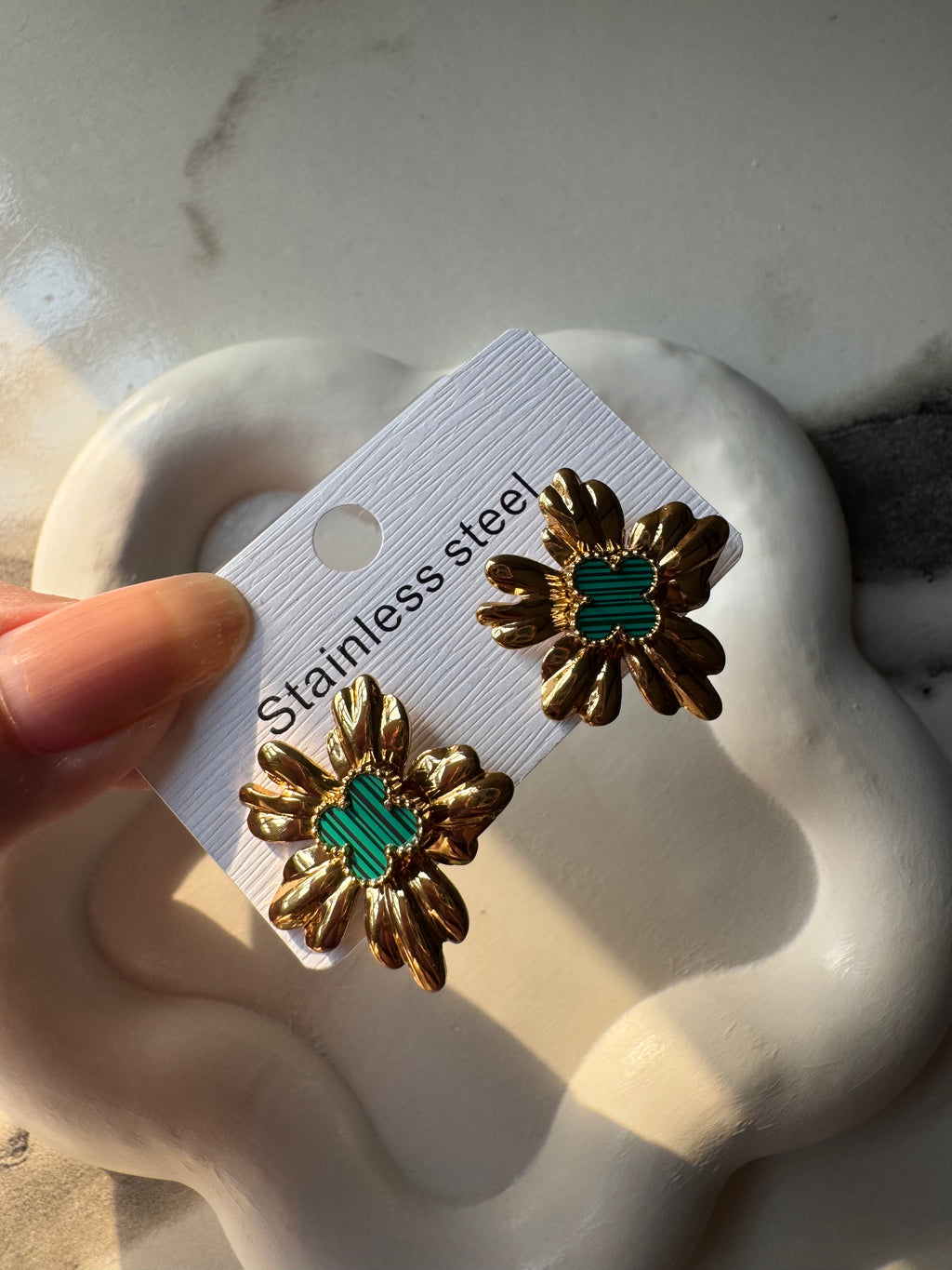 Van Cleef Inspired Turquoise - 18K Gold Plated