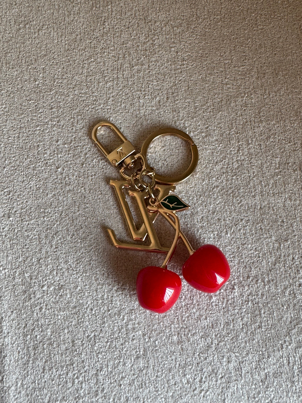 Premium LV Cherries Bag Charm