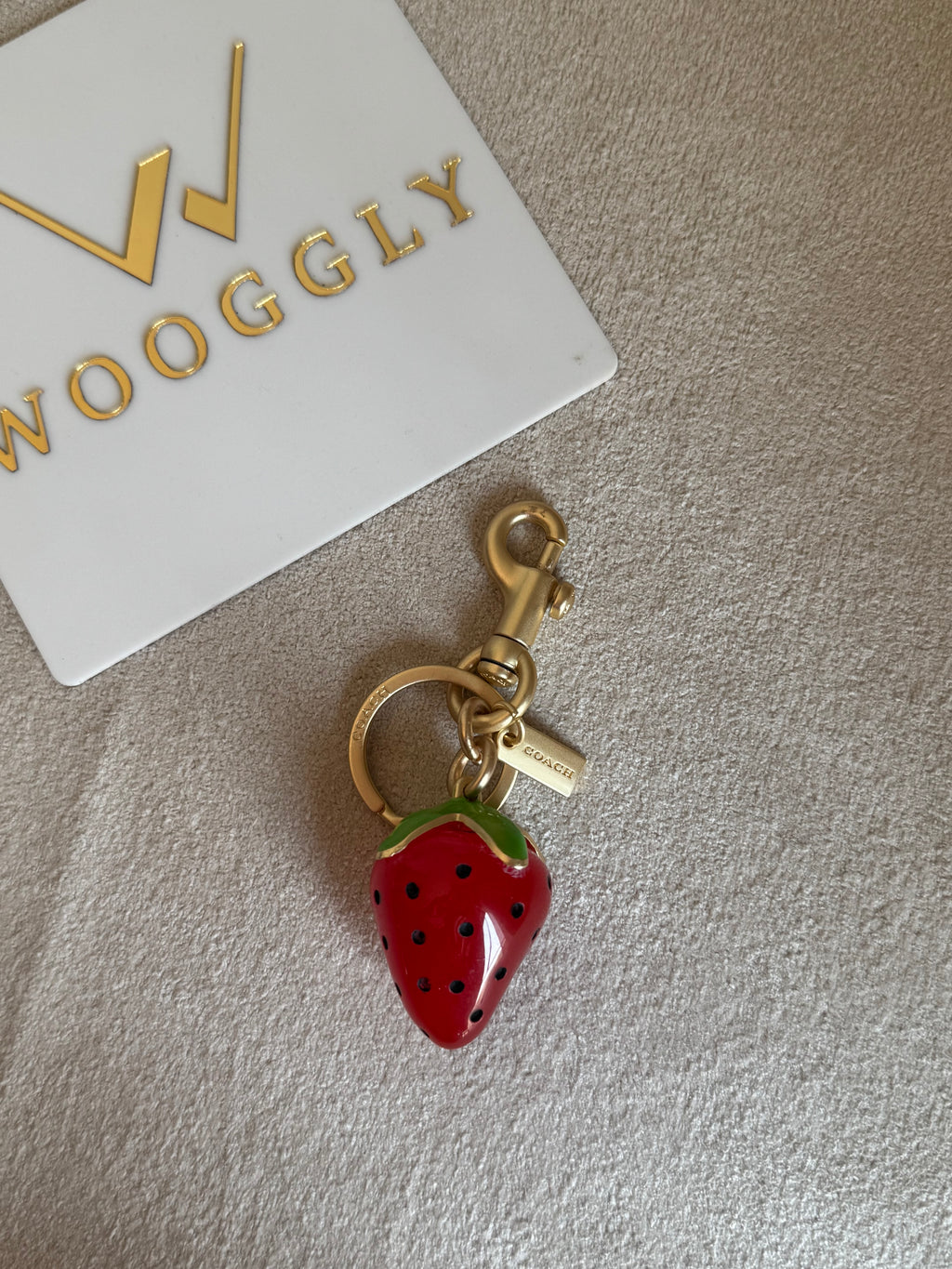Premium Coach Strawberry Bag Charm