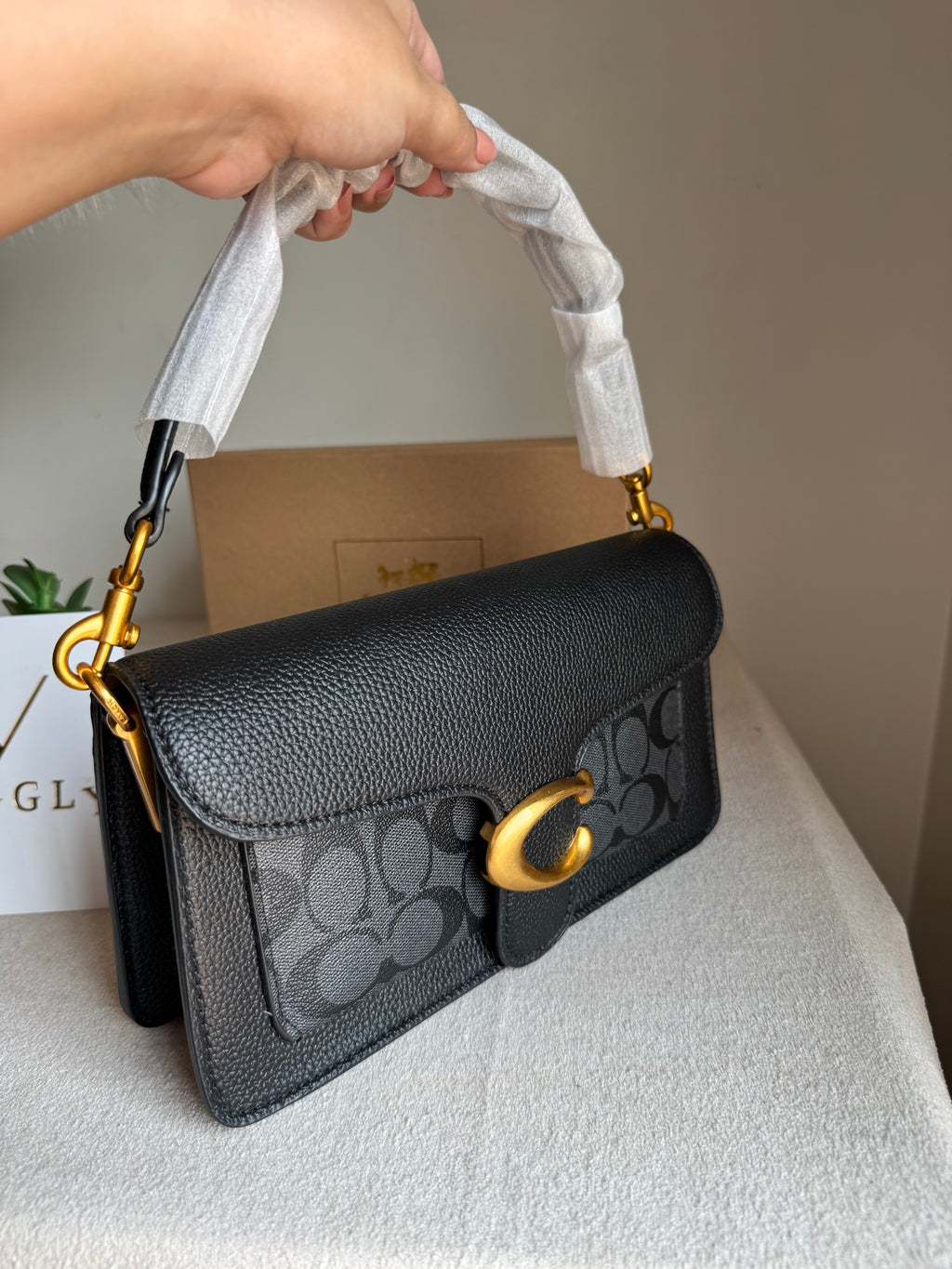 COACH TABBY Black & Grey Good Quality -  BOX PACKING
