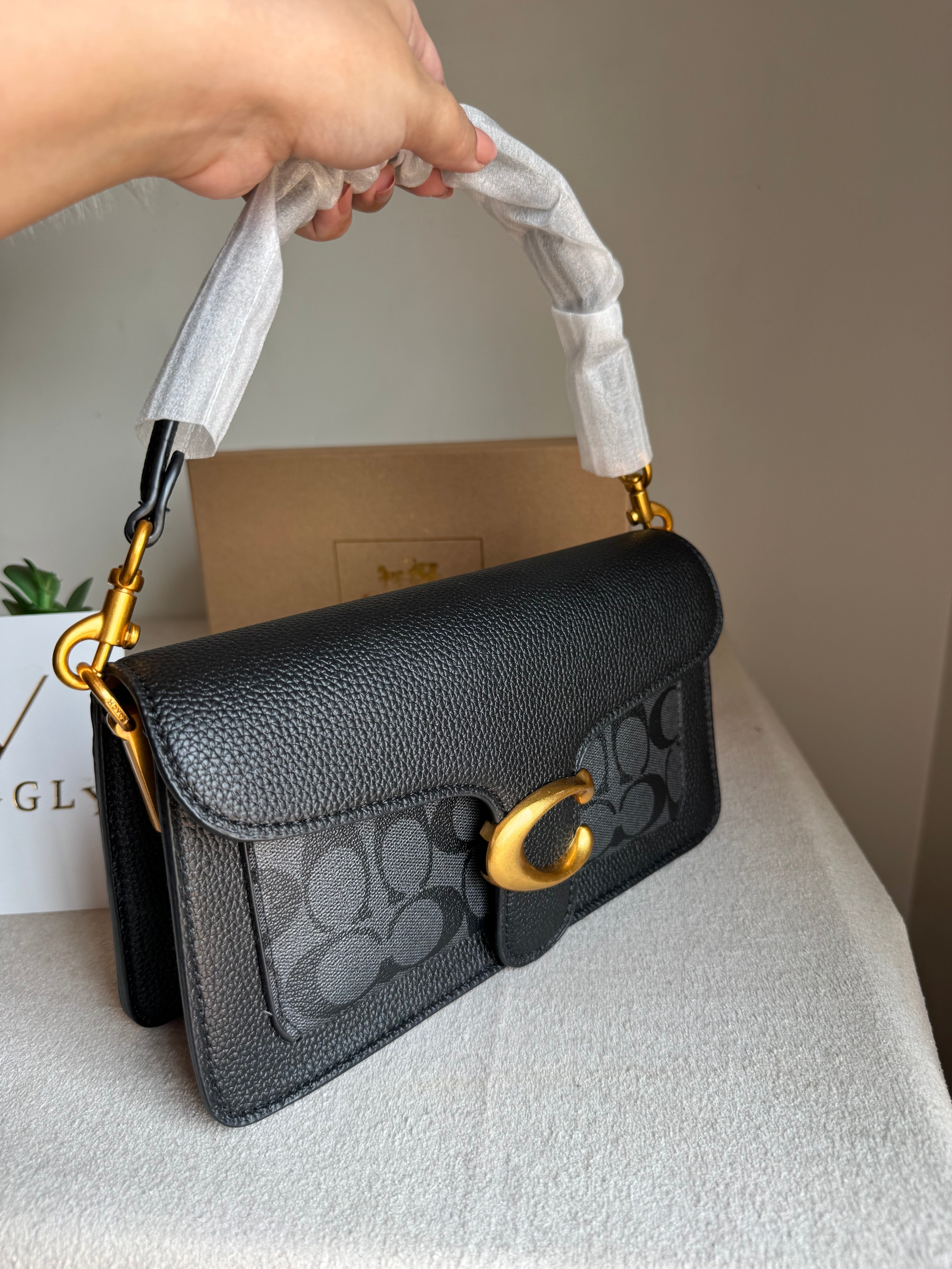 COACH TABBY Black & Grey Good Quality -  BOX PACKING