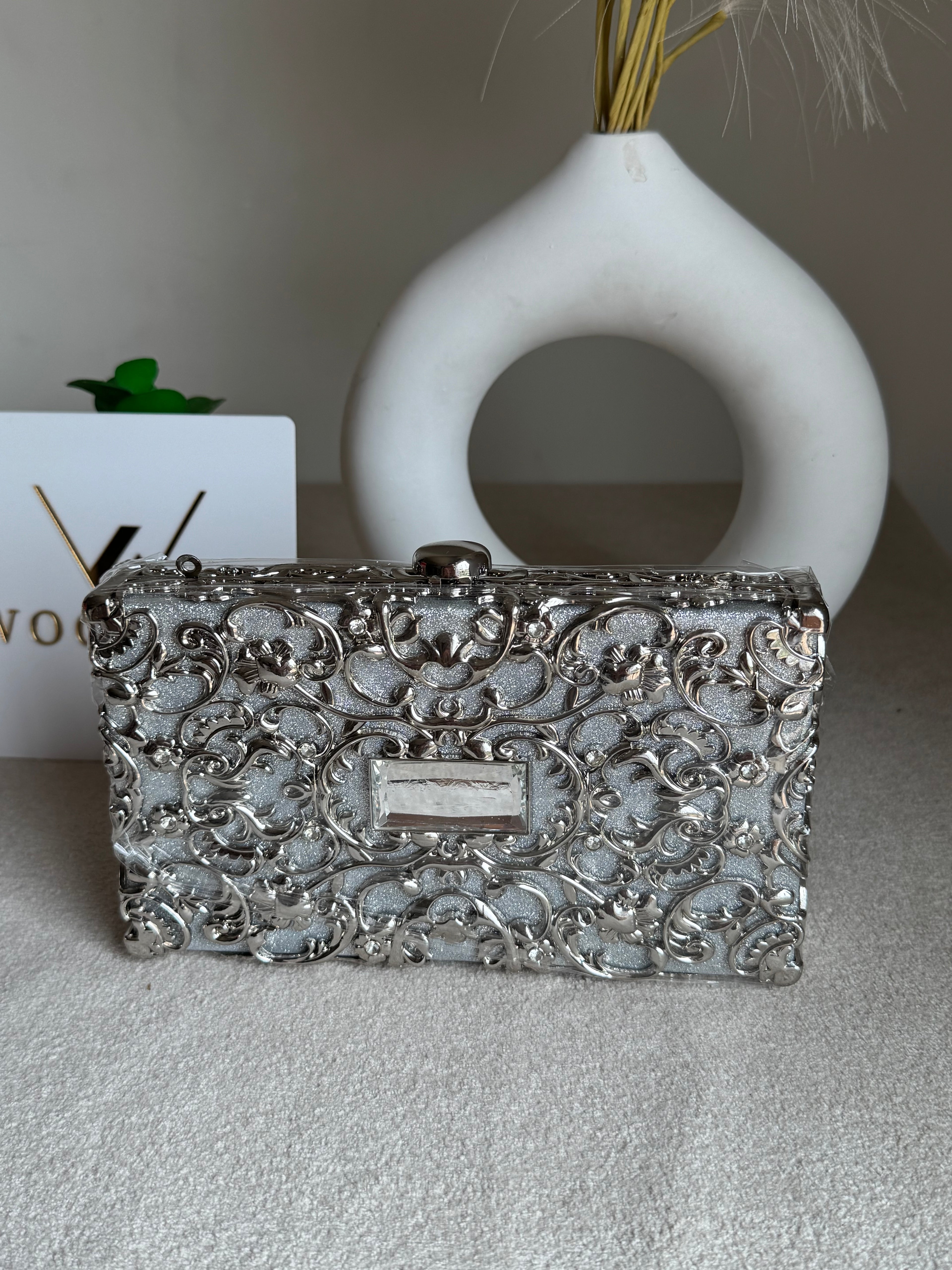 Maison Clutch Silver