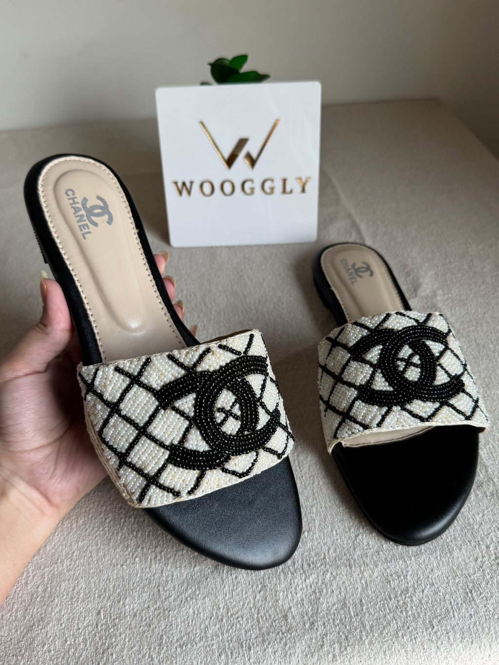 Chanel Slides - Black & White
