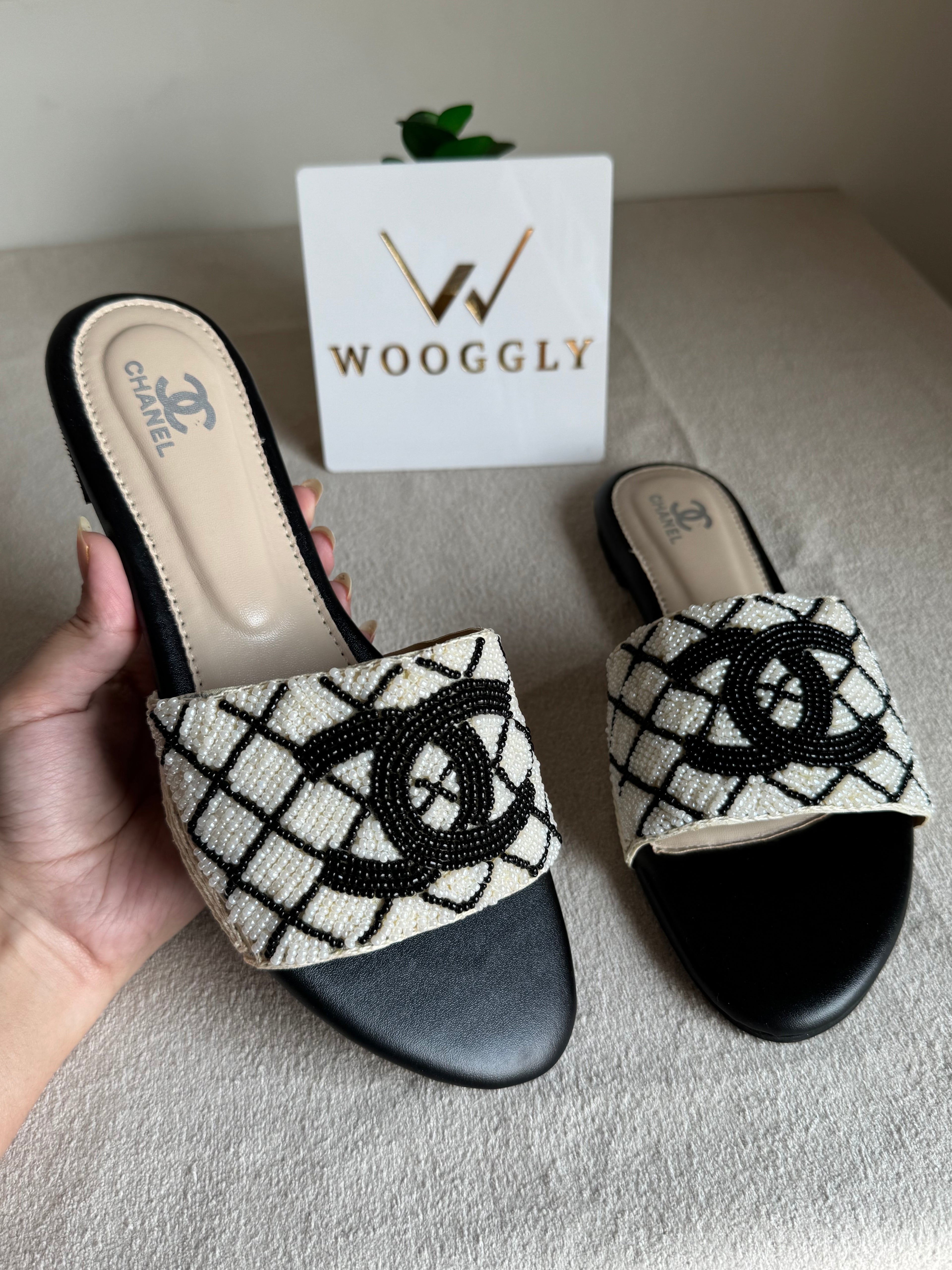 Chanel Slides - Black & White
