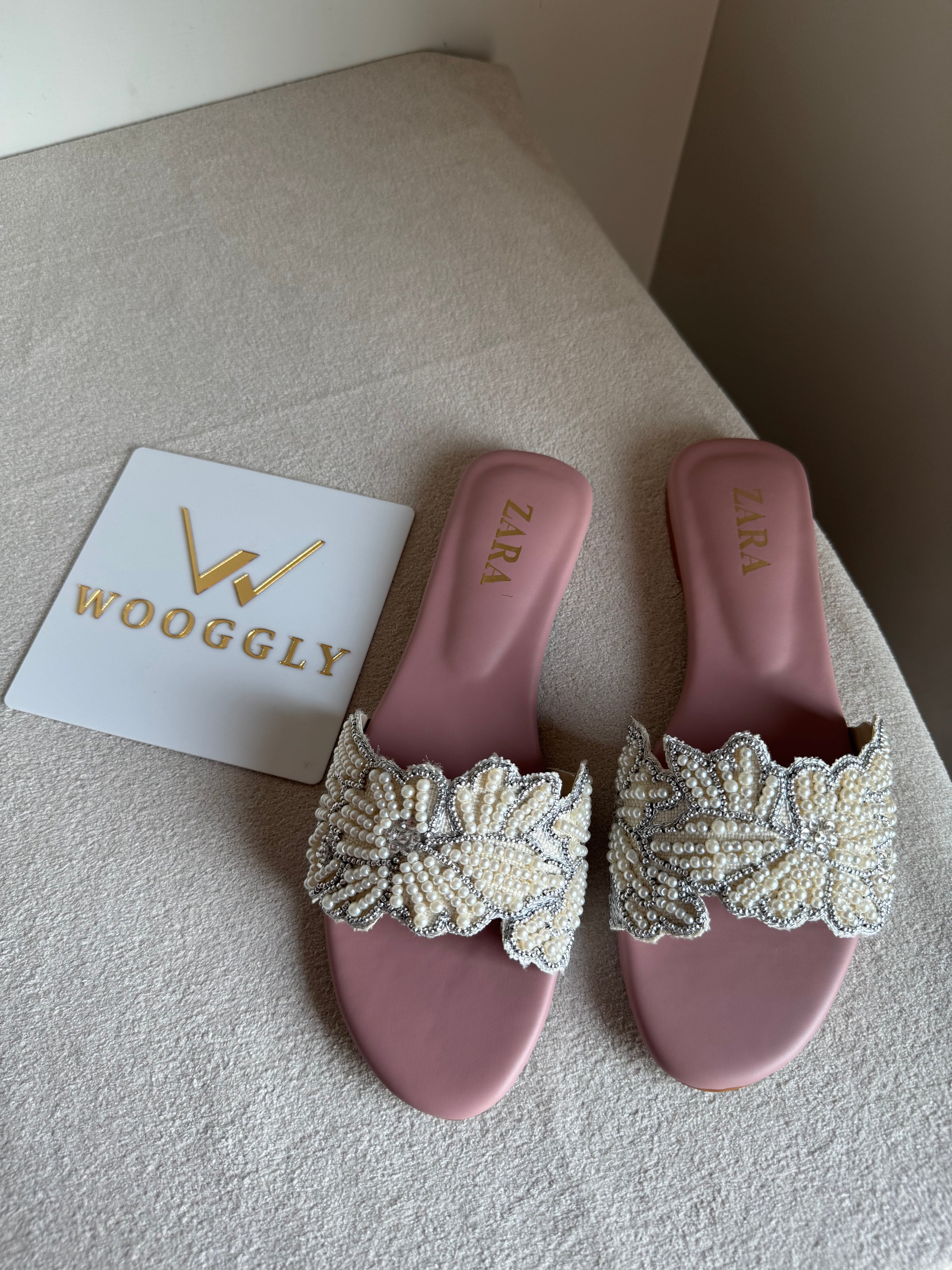 Zara Sugar Bloom Slides - Pink