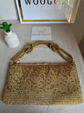 Dreamy Party Wear Rhinestone Bag - Champagne