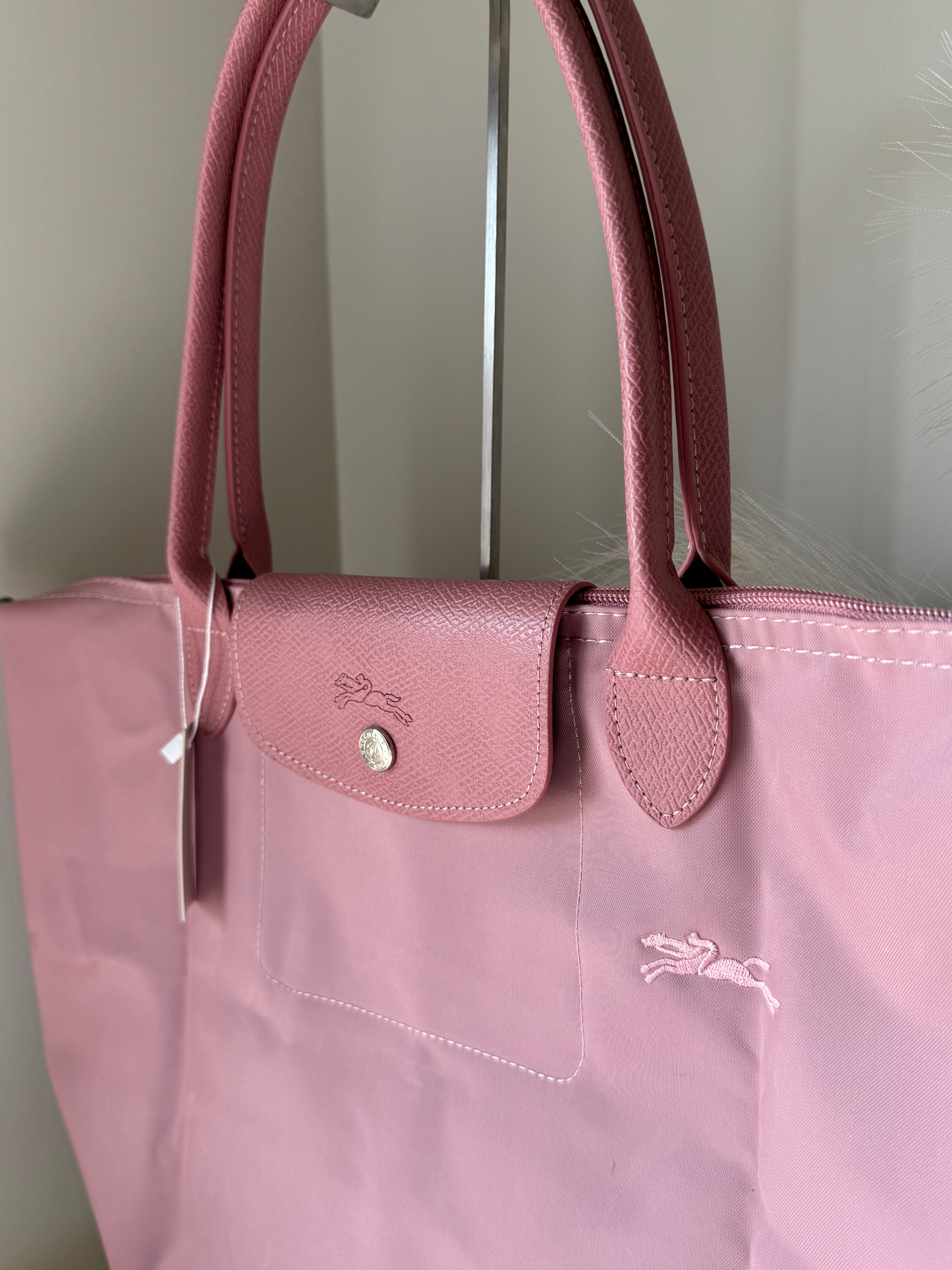 Longchamp Tote LARGE - Marshmallow Pink (WITH BRAND LOGO)