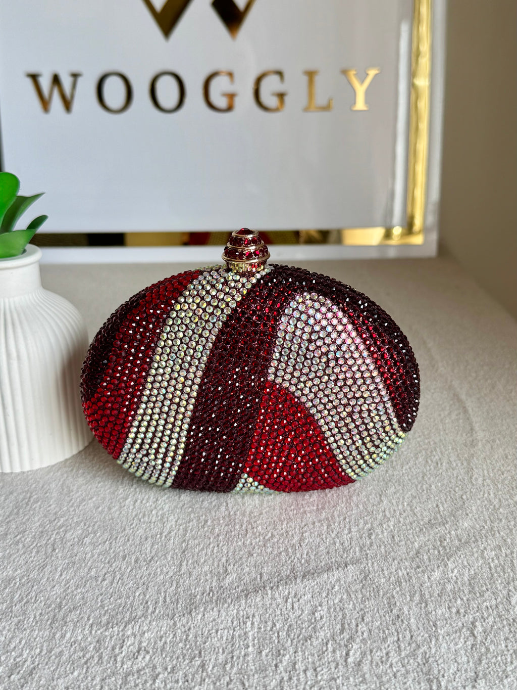 High Quality Luxe Statement Clutch - Red