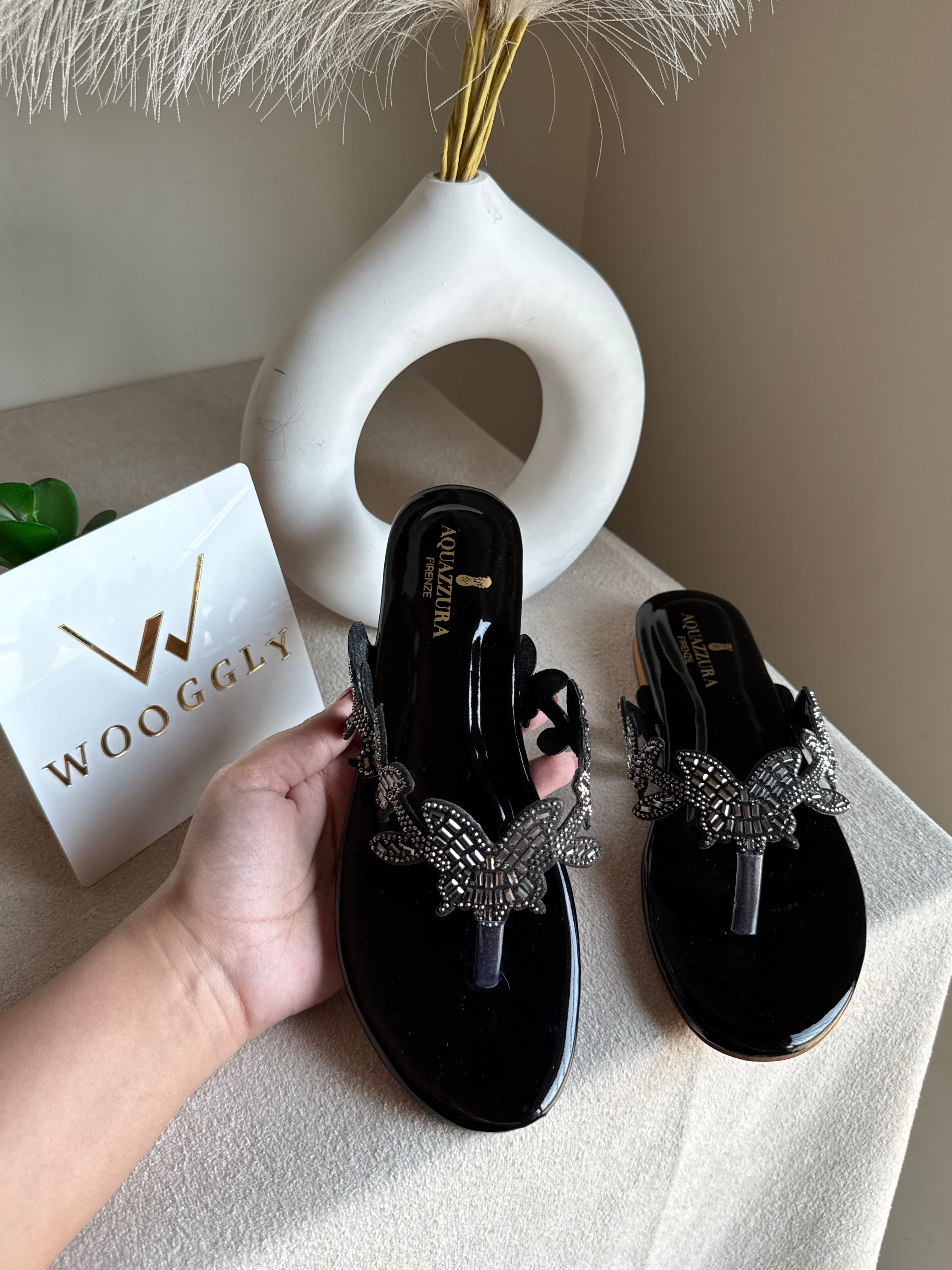 Aquazzura Pretty Slides - Black